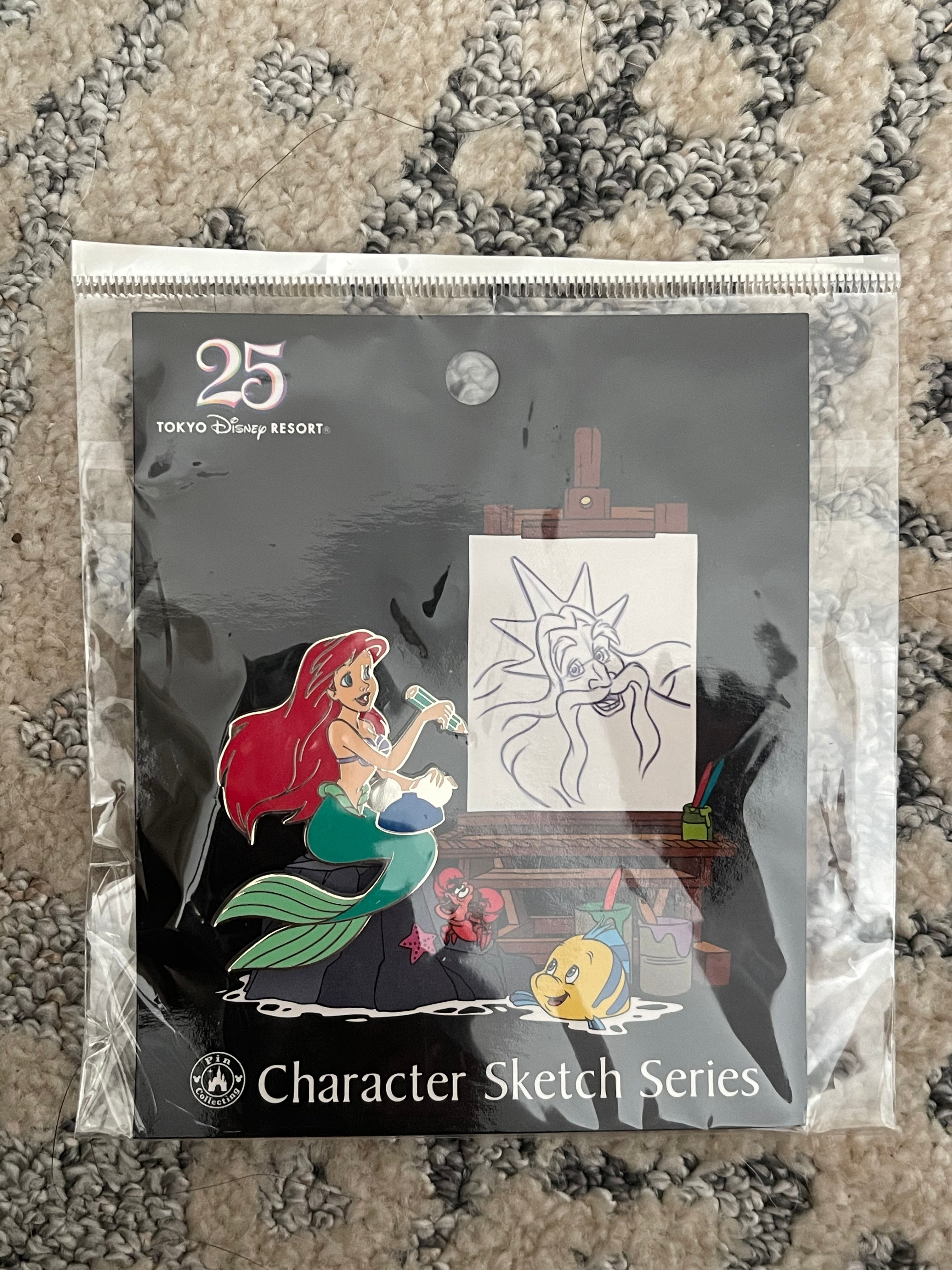 Tokyo Disney Character Sketch Series Enamel Pin - Cute Collectible Badge for Backpacks, Jackets, Hats & Disney Fan Gifts