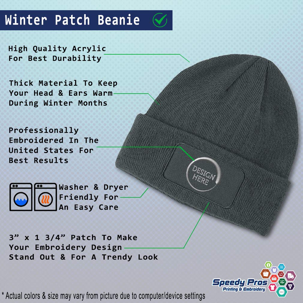Speedy Pros Patch Beanie for Men & Women - Italian Flag Embroidered Skull Cap Hat (One Size) | Winter Warmth, Outdoor Activities & Casual Style