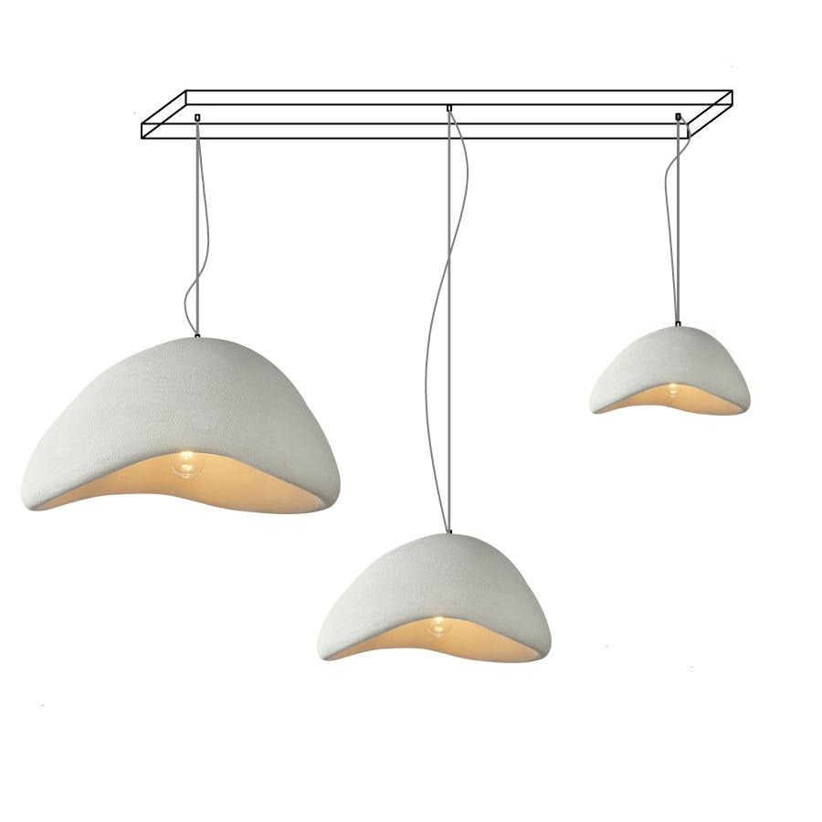 Wabi Sabi Style Chandelier - Handcrafted Modern Minimalist Lighting Fixture for Living Room, Dining Room & Bedroom Decor