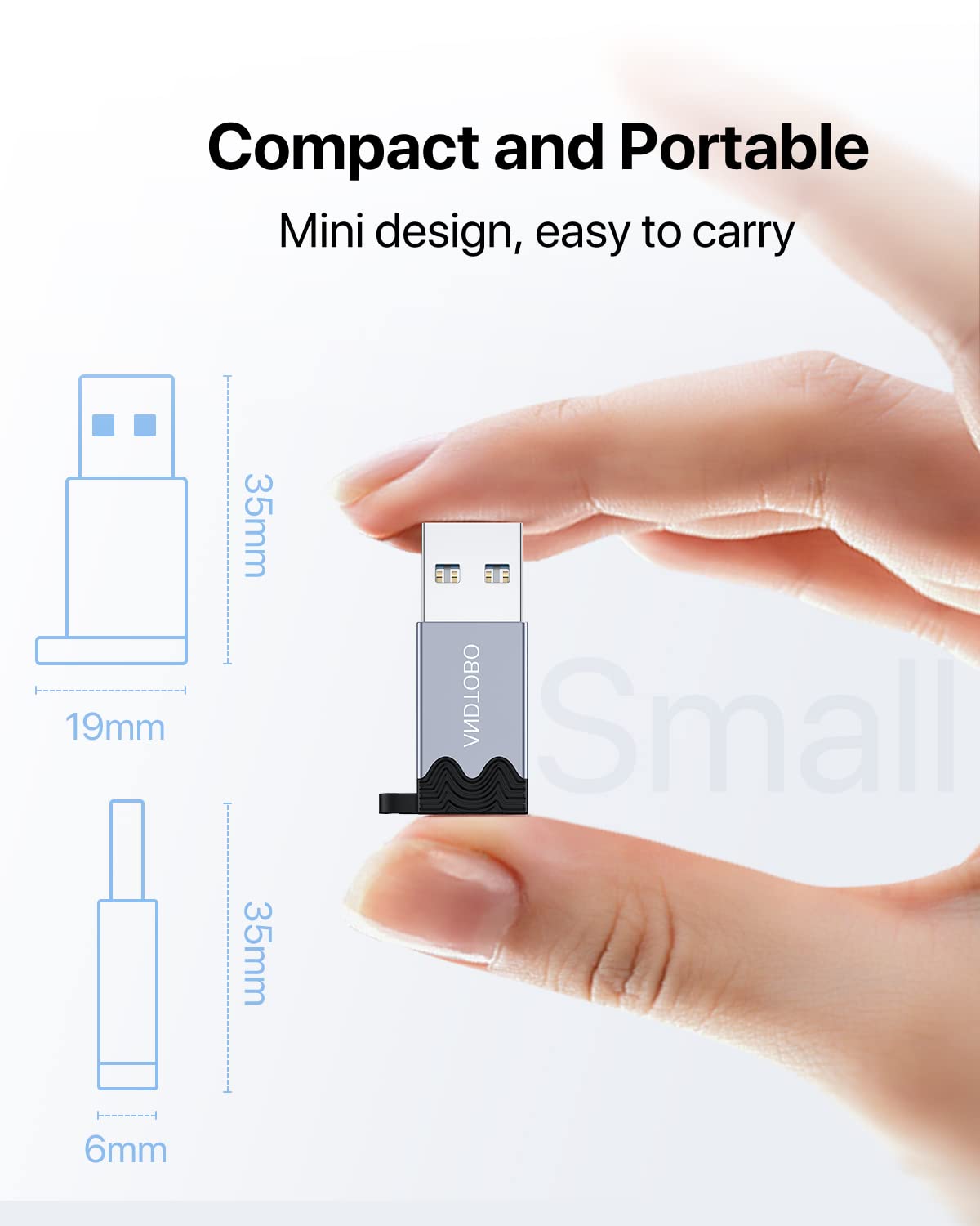 ANDTOBO 2-Pack USB 3.2 to USB C Adapter - 10Gbps Double-Sided USB A to USB C Female Converter for iPhone 15/14/13 Pro Max, Apple Watch, MagSafe, Quest Link & Car Charger - High-Speed Data Transfer & Charging Solution for Home, Office & Travel