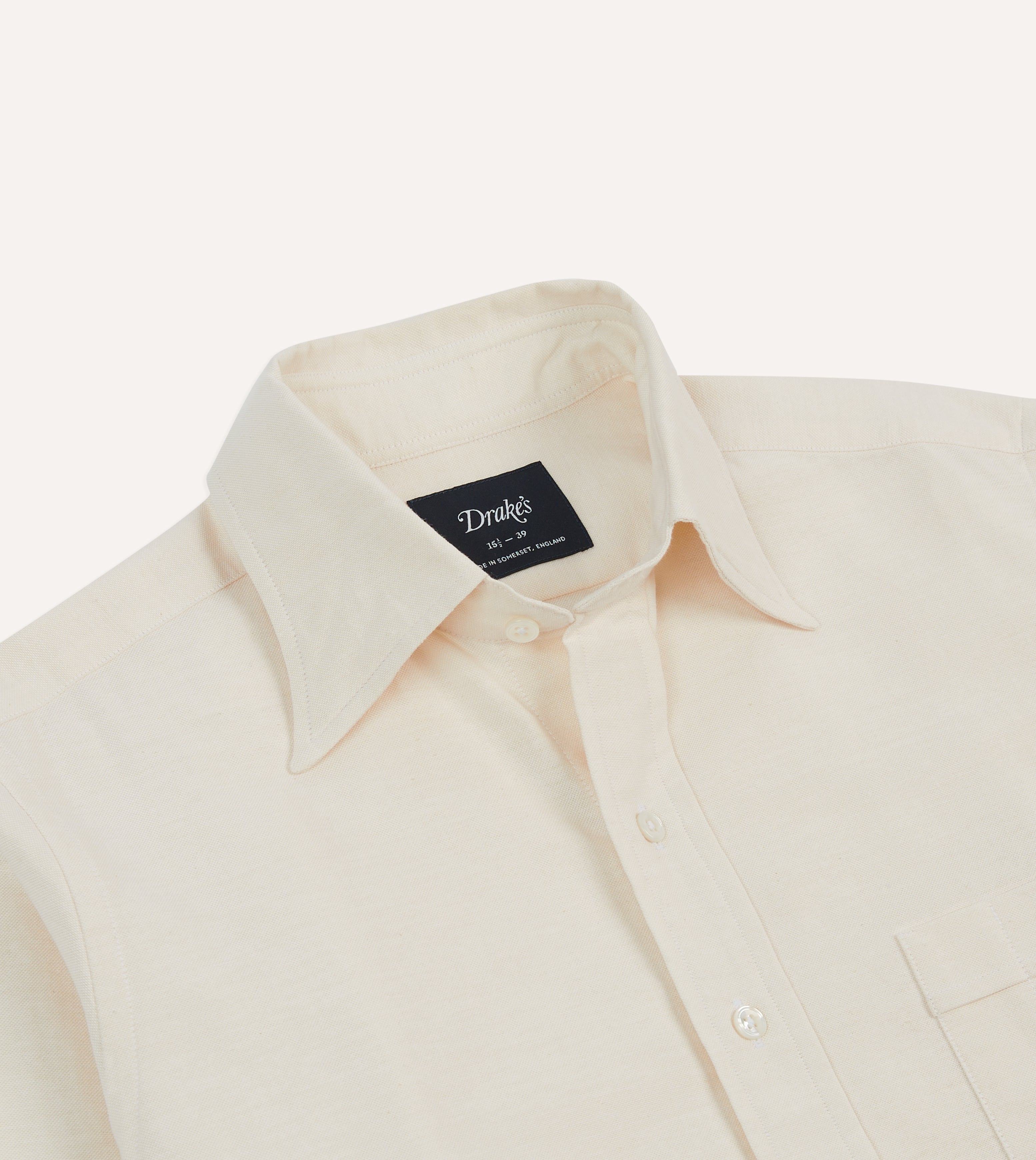 Premium Cotton Oxford Cloth Long Point Collar Dress Shirt for Men - Business Casual & Formal Office Wear