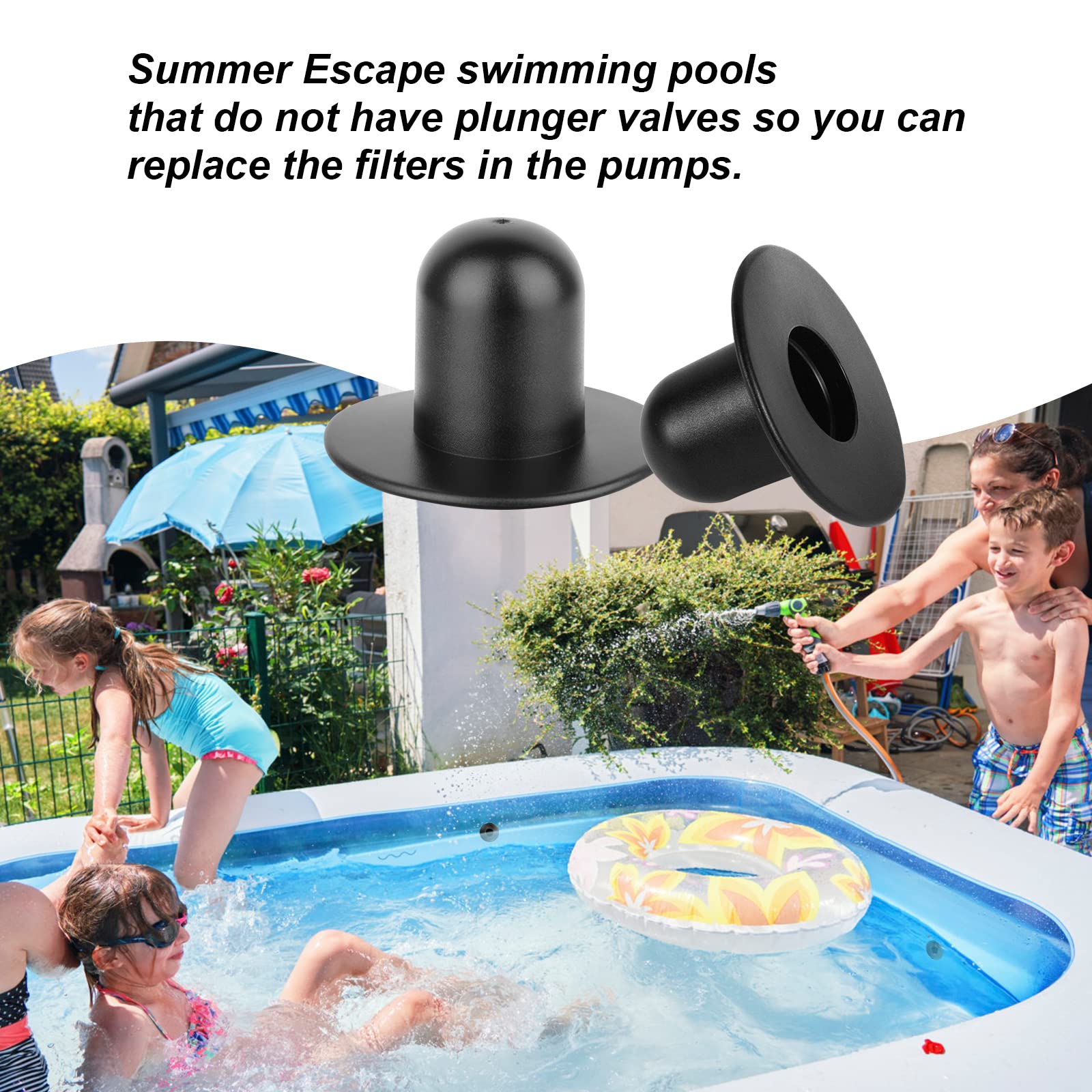 2-Pack Above Ground Swimming Pool Filter Pump Strainer Hole Plug Stoppers for INTEX Pools - Leak-Proof Replacement Parts for Pool Maintenance & Repair