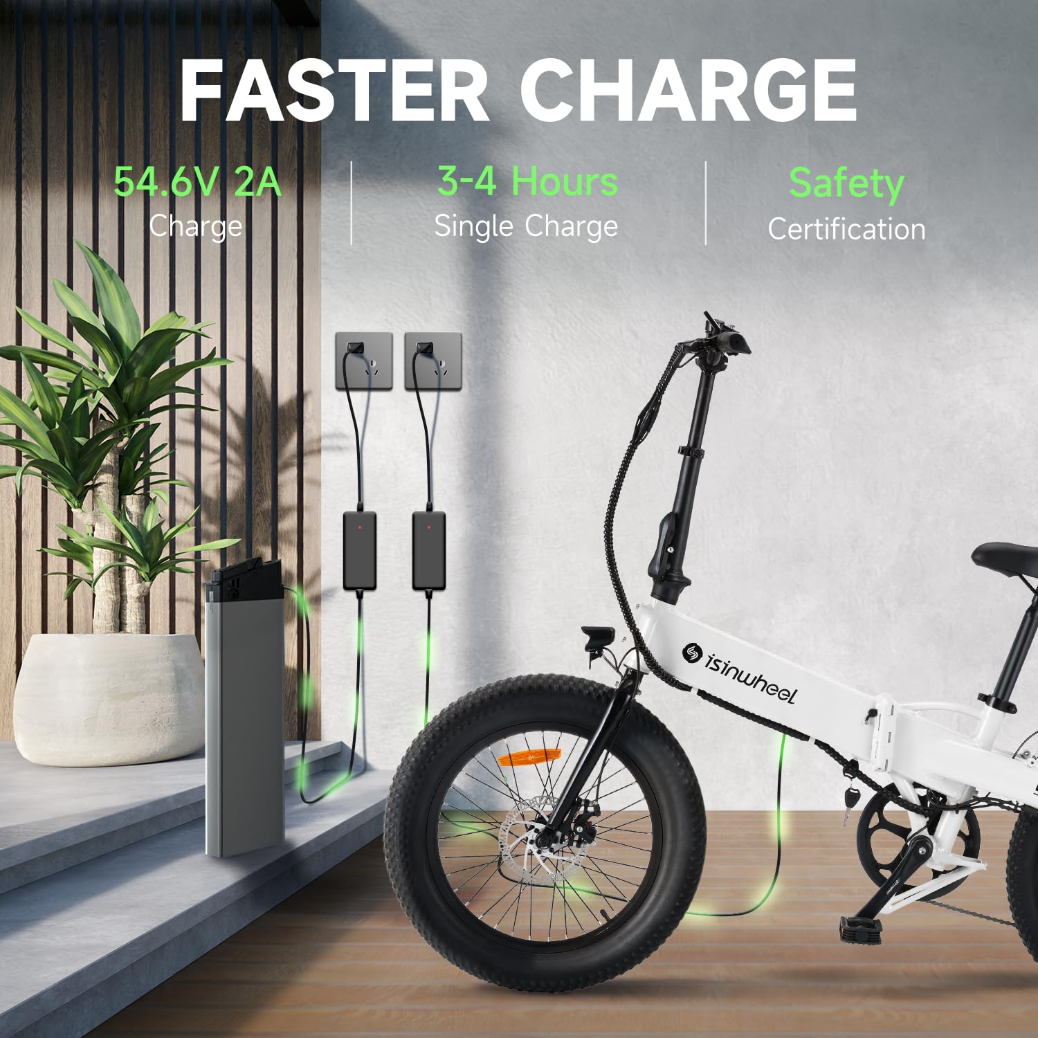 **Isinwheel U5 750W Folding Electric Bike for Adults - 20