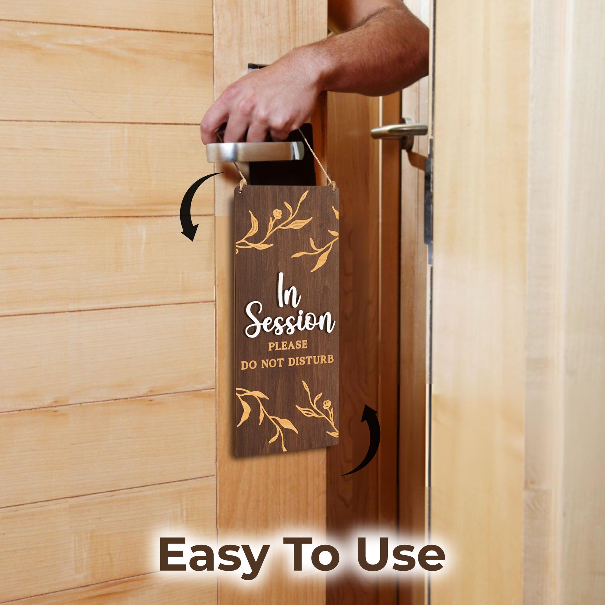 Therapist Door Sign - 'Please Do Not Disturb' & 'Session in Progress' Office Door Hanger for Counseling, Massage Therapy - Perfect for Private Practices, Clinics & Wellness Centers