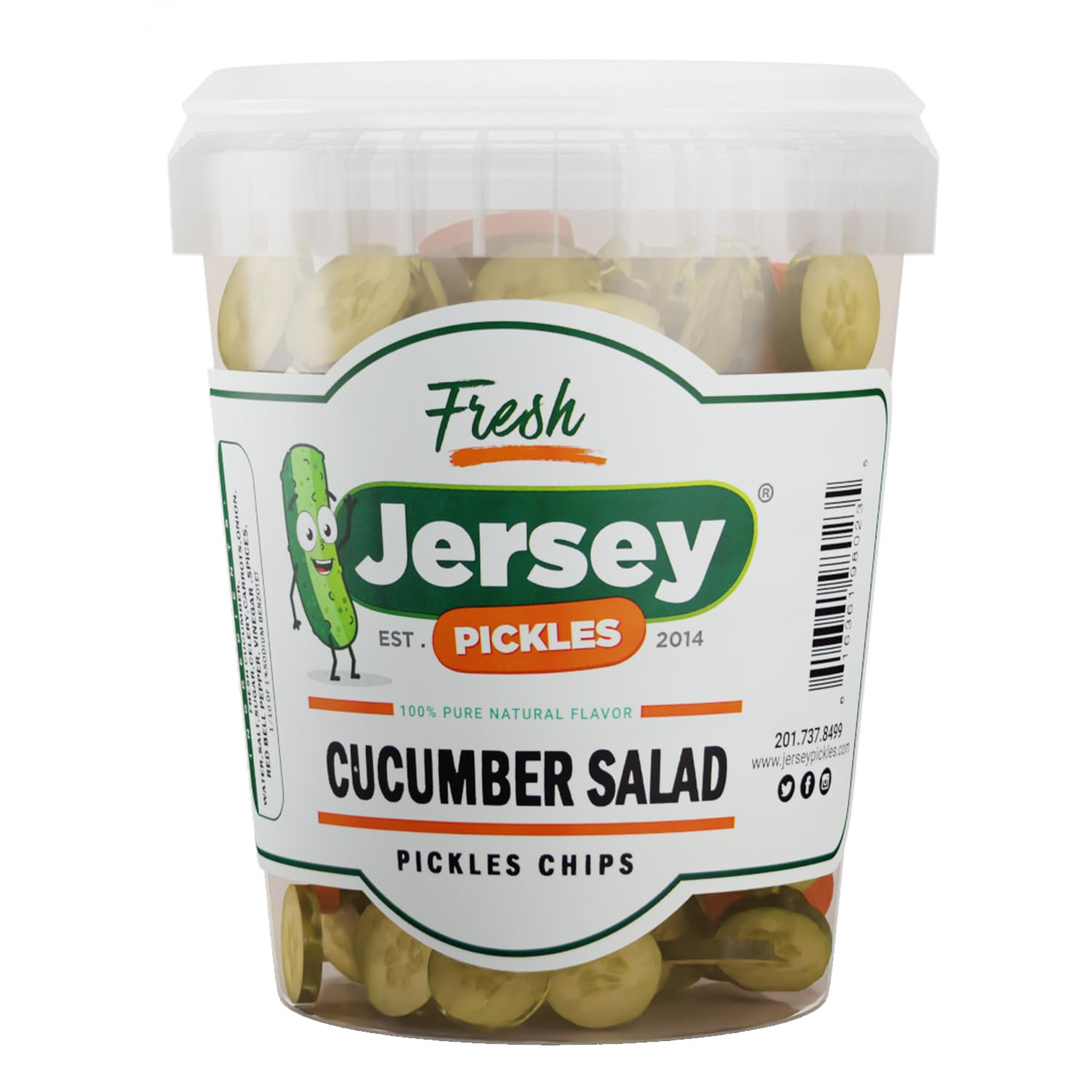 Jersey Pickles - Crispy Cucumber Salad in Gallon Jar | Perfect for BBQs, Picnics & Family Gatherings | Tangy & Refreshing Side Dish