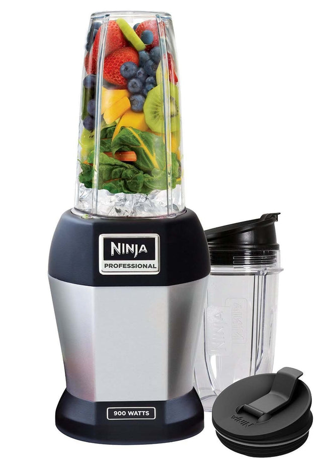 Ninja Nutri Ninja Pro 900W Blender with 0.75L Pitcher & Blending Cups - Powerful Countertop Blender for Smoothies, Shakes & Food Prep (BL450, Grey) - Perfect for Kitchen, Gym & Healthy Lifestyle