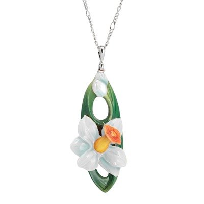 Elegant Daffodil Flower Pendant Necklace - Gold Plated Spring Jewelry for Women - Perfect Gift for Mother's Day, Birthday & Anniversary