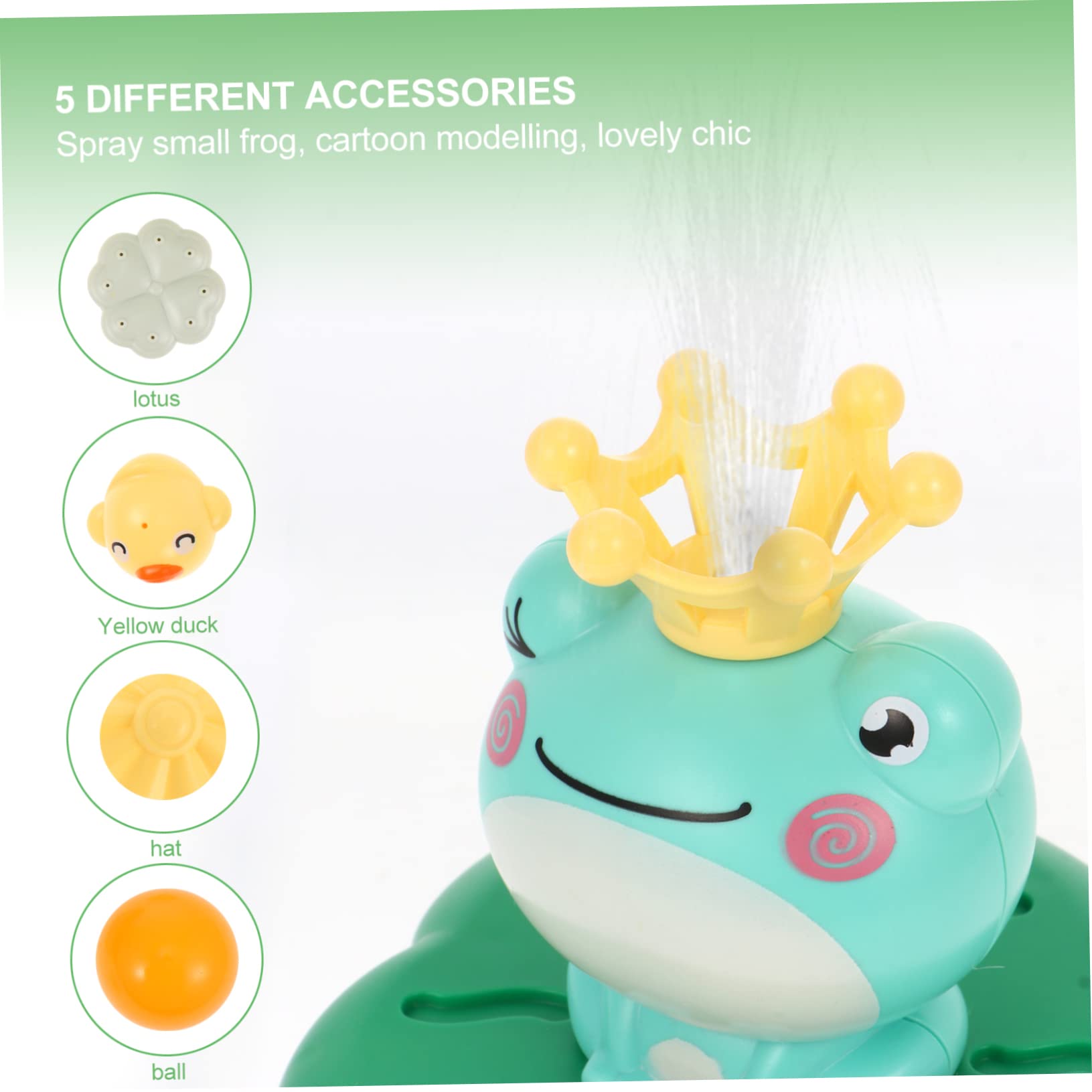 BCOATH 2 Sets Baby Frog Bath Toys - Safe Plastic Bathtub Toys for Infants & Toddlers - Fun Water Play for Kids in Tub or Pool