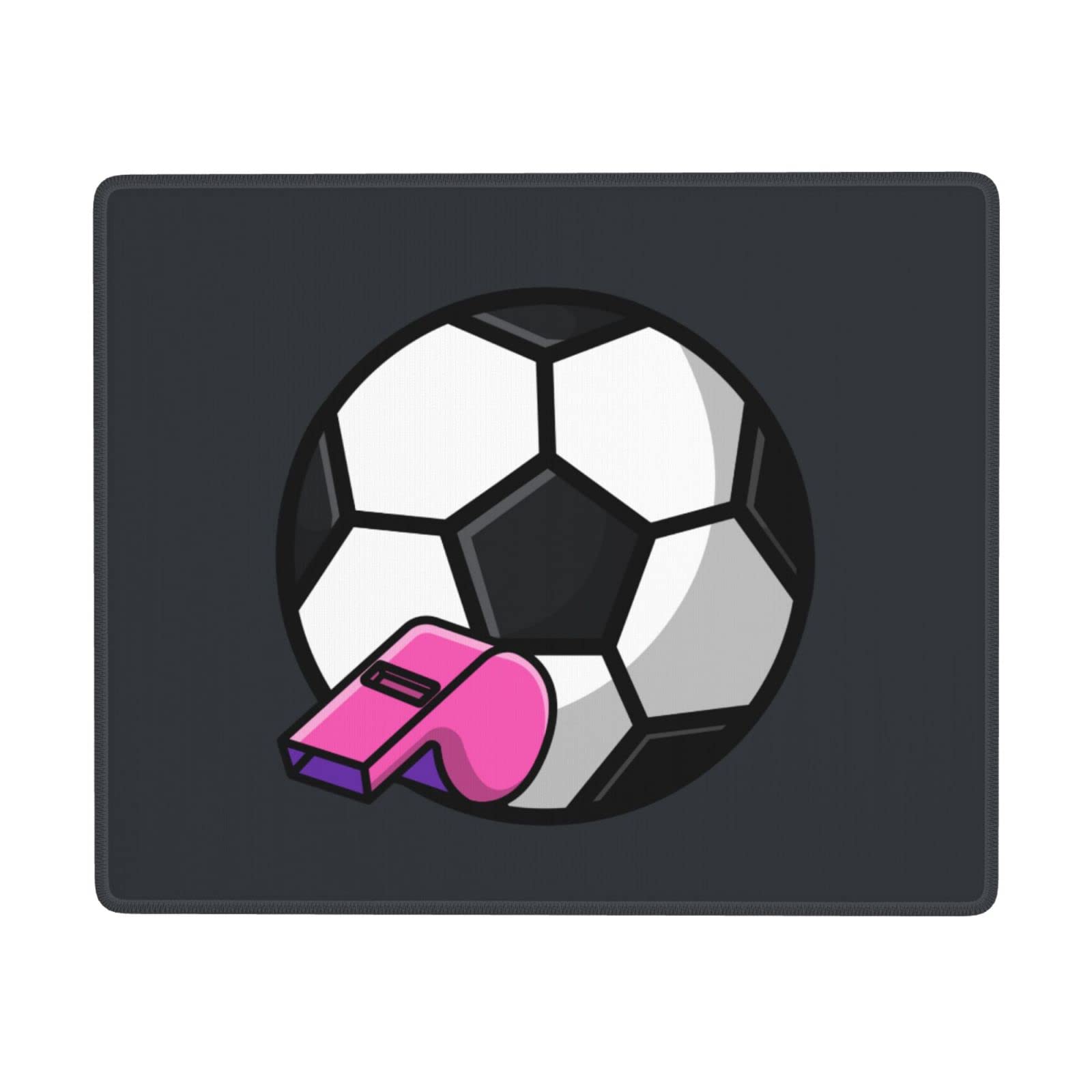 Waterproof Non-Slip Rubber Base Mouse Pad - 7x9 Inch Football & Whistle Design for PC, Laptop, Office & Gaming - Perfect for Sports Enthusiasts and Gamers