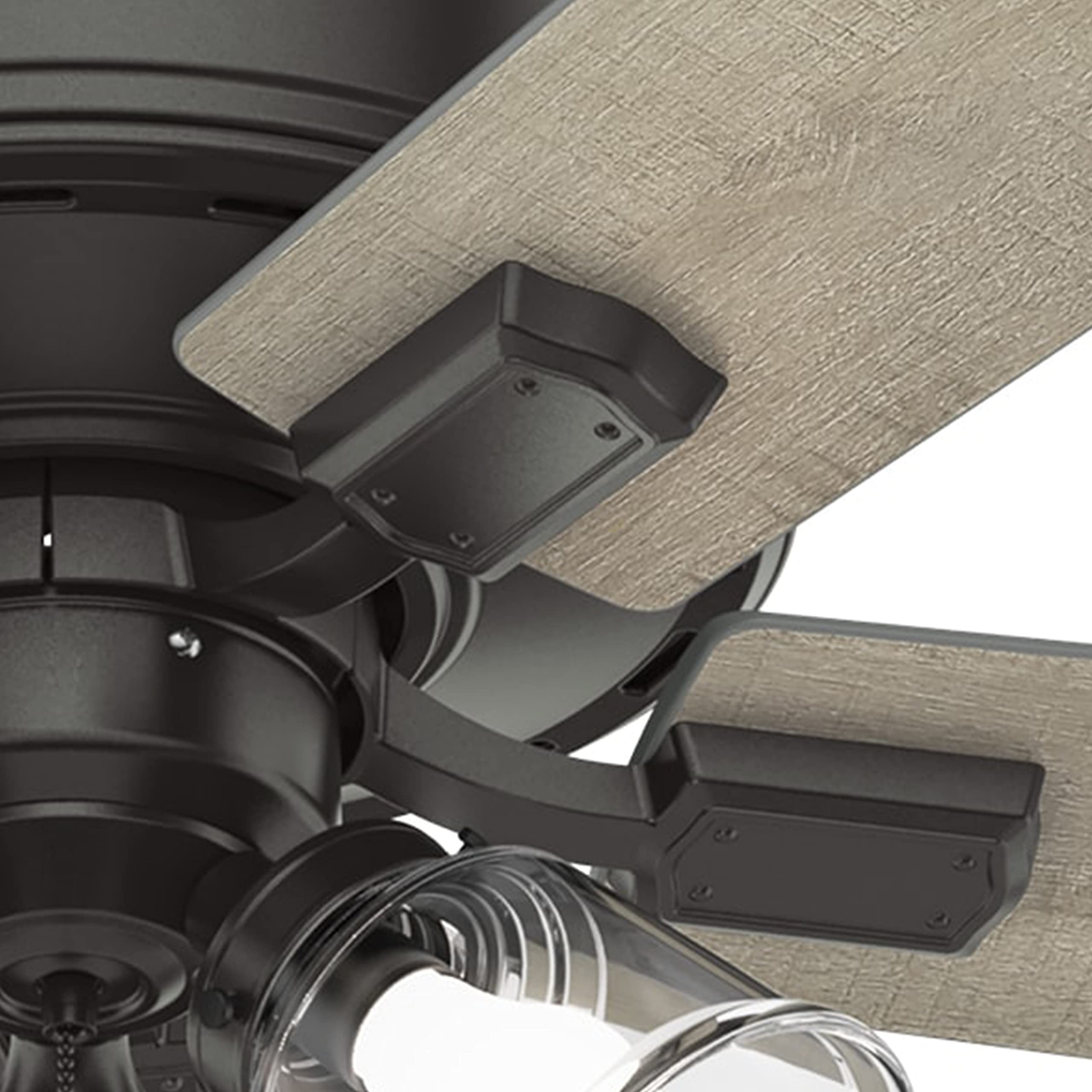 Hunter Fan 60 inch Noble Bronze Indoor Ceiling Fan with Light Kit and Pull Chain - Energy Efficient Quiet Blades for Living Room, Bedroom, Office (Renewed)