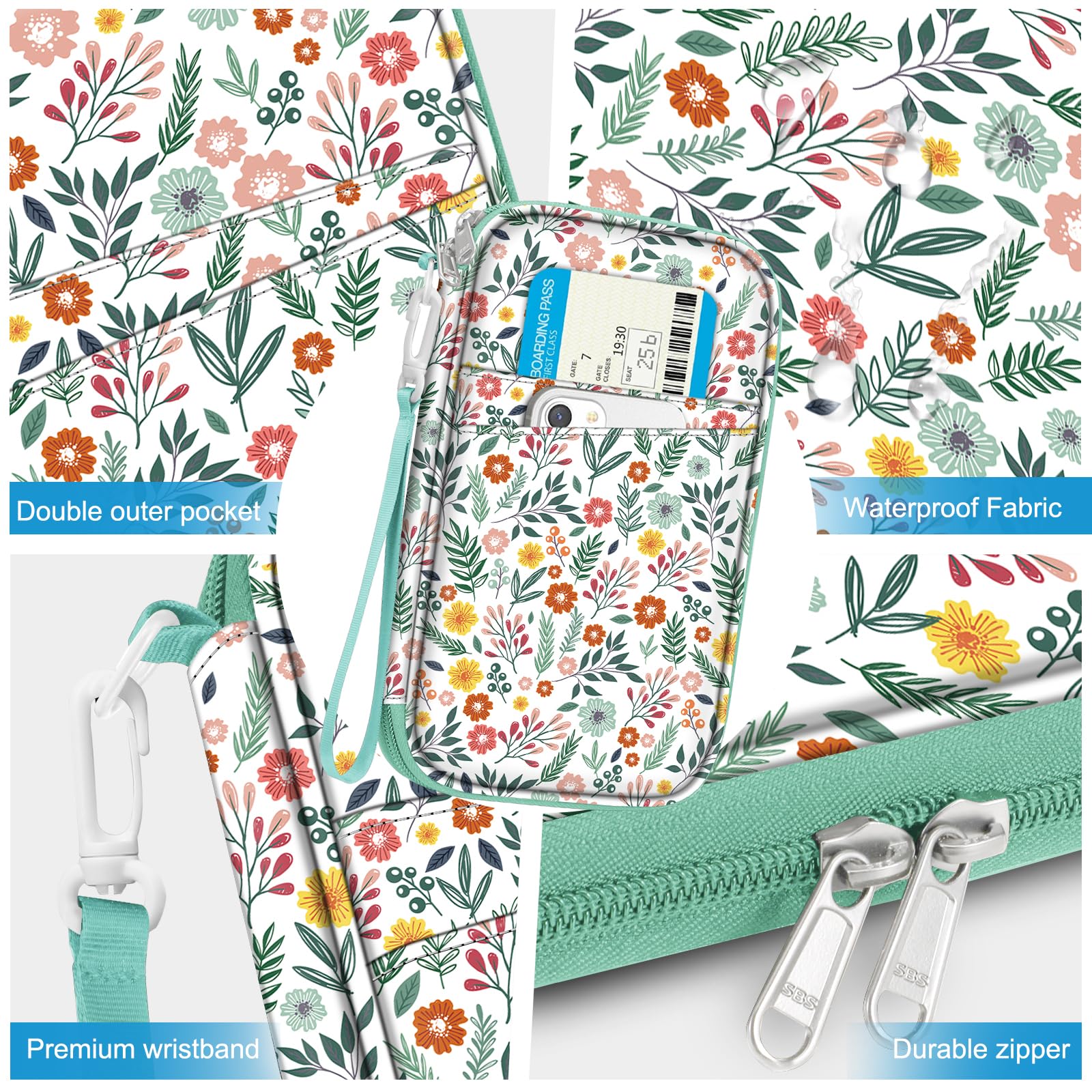 Fintie RFID Blocking Passport Holder for Family Travel - 6 Person Large Capacity Travel Document Organizer with Pen Holder & Keychain - Credit Card Case for Women & Men - Perfect for Airports, Vacations & Business Trips