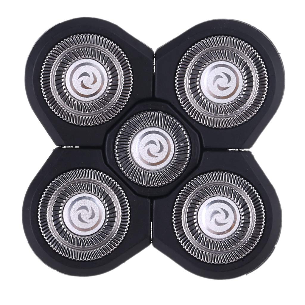Electric Shaver Replacement Heads - 5-Blade Replacement Razor Heads for Electric Shavers - Perfect for Men's Grooming & Travel Shaving Accessories