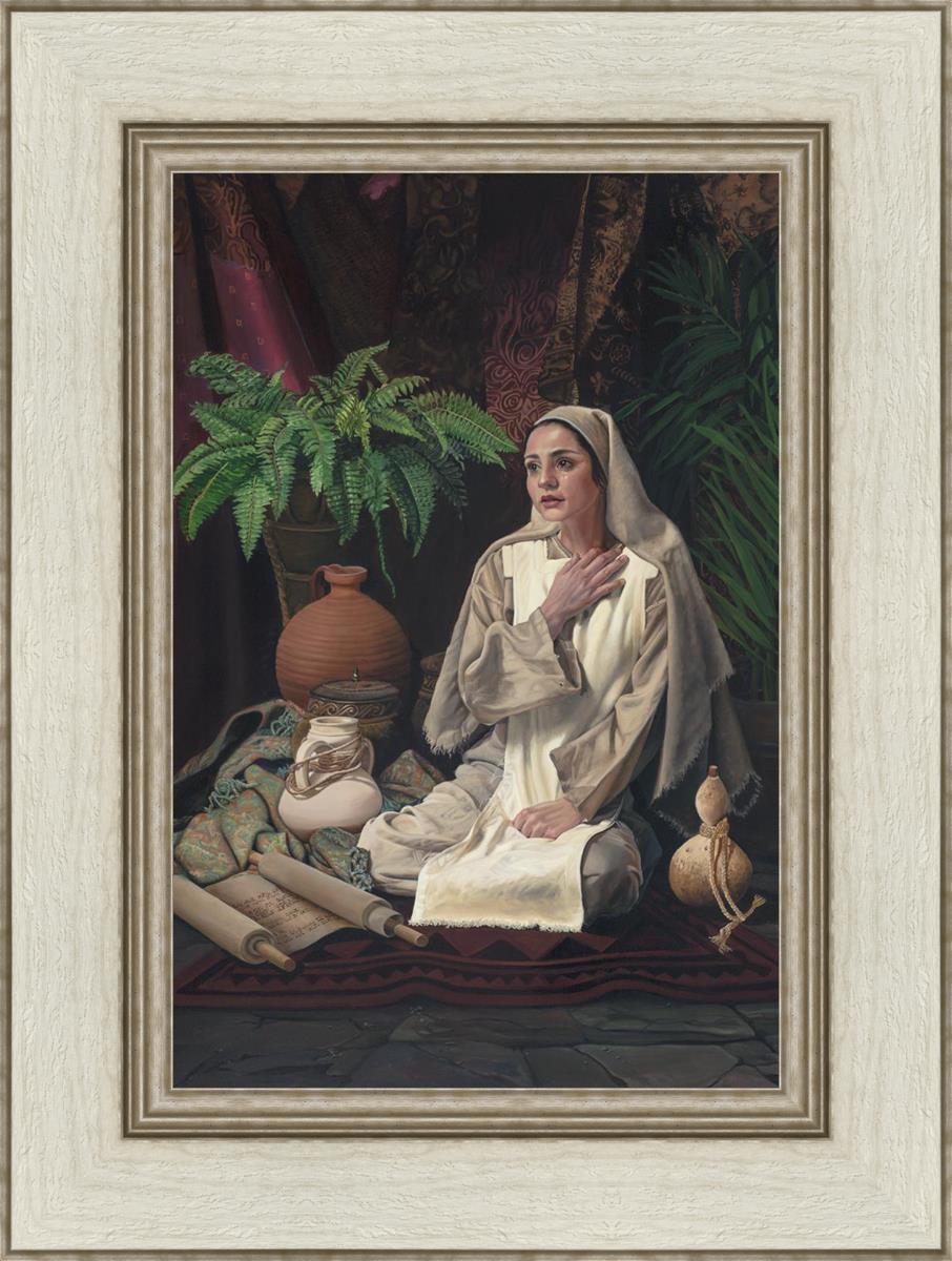 Behold Thy Handmaiden - Elegant Christian Home Decor for Prayer & Meditation | Perfect for Church Altars, Home Worship Spaces & Gift Giving