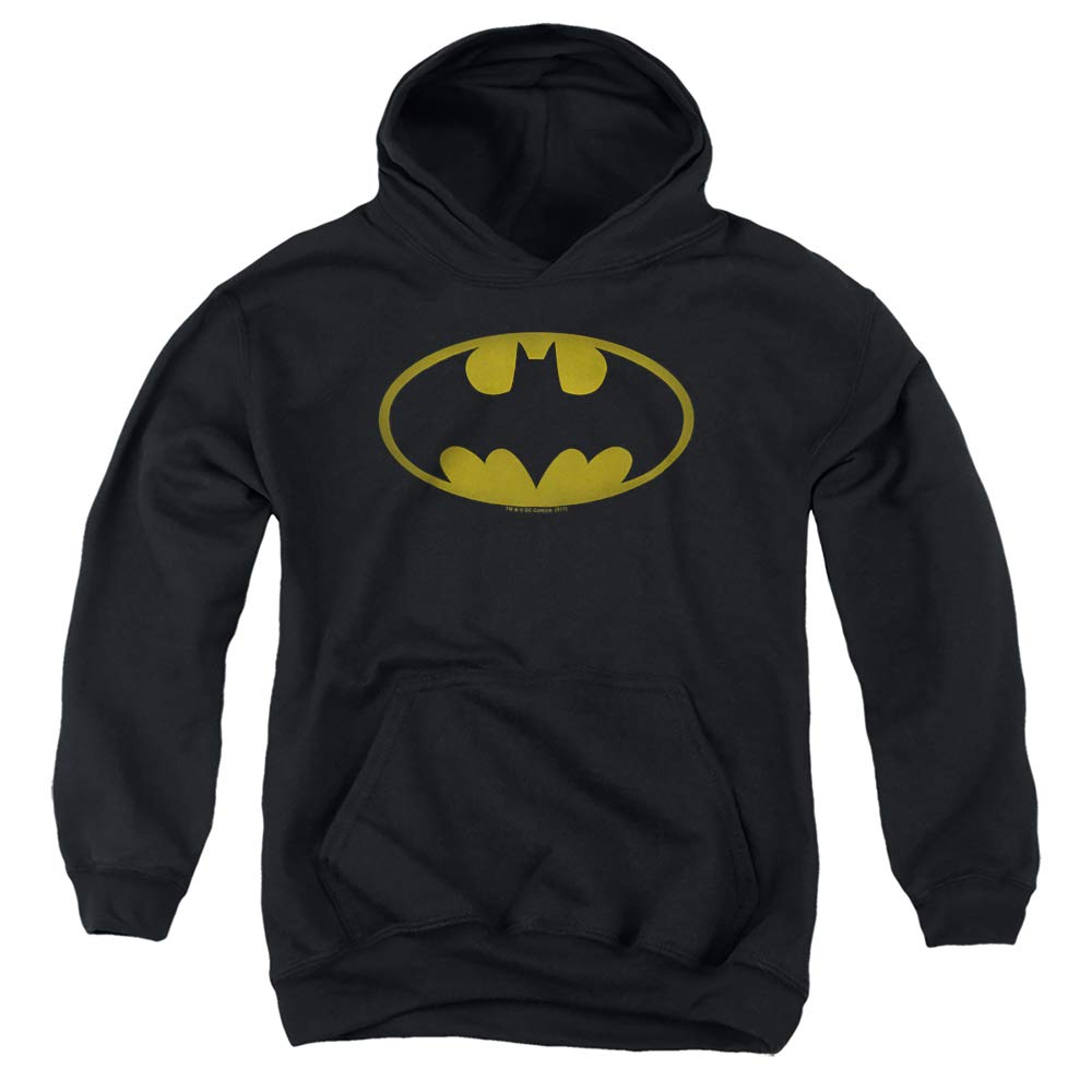 Batman Logo Pullover Hoodie for Men, Women & Youth - Soft Washed Cotton Unisex Sweatshirt - Perfect for Cosplay, Halloween & Casual Wear