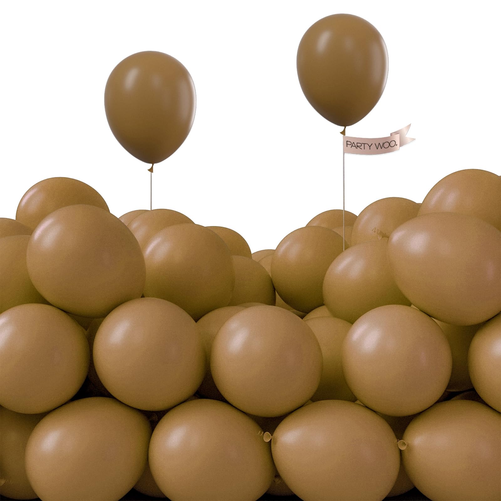 50 Pack 5 Inch Boho Coffee Brown Balloons for Balloon Garland, Arch - Perfect for Party Decorations, Wedding, Baby Shower, Birthday & Home Decor (Brown-F09)