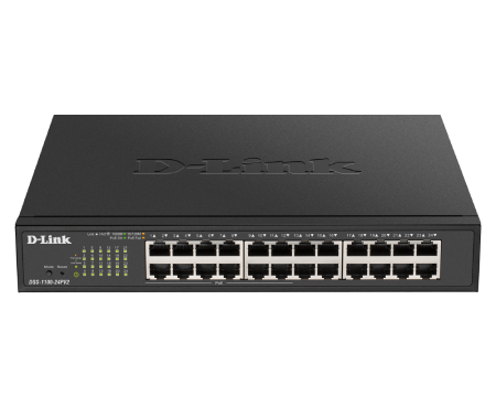 D-Link DGS-1100-24Pv2 24-Port Gigabit PoE Smart Managed Switch - Network Switch for Office, Home, and Small Business Networks - Ideal for VoIP, IP Cameras, and Wireless Access Points