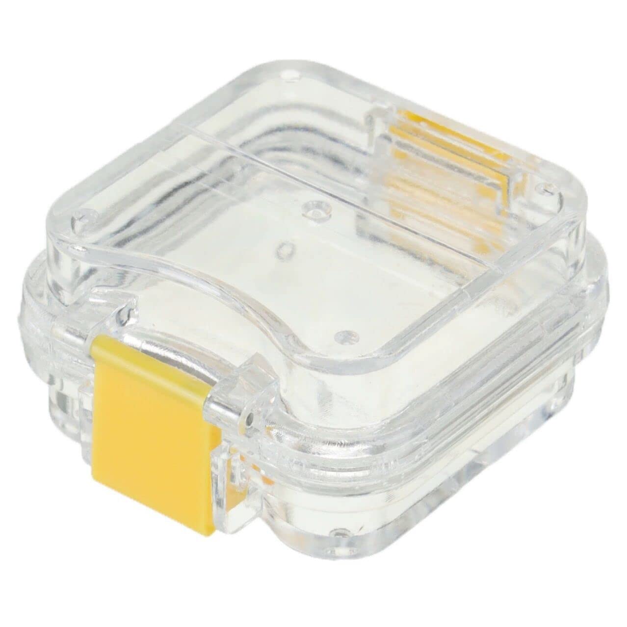 100 Pcs Dental Crown Storage Box with Membrane - Small Yellow Denture Veneer Containers for Bridges & Crowns | Perfect for Dentists, Dental Labs & Home Use