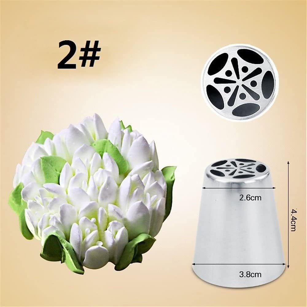 Russian Piping Tips Set - 7Pcs Stainless Steel Cupcake Decorating Nozzles for Flowers, Frosting, Cakes & Cookies | Professional Baking Tools for Pastry, Dessert & Cake Decorating (Perfect for Birthday Parties, Wedding Cakes & Home Baking)