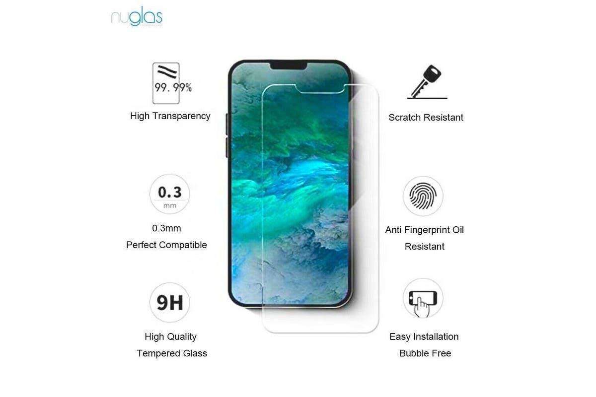 Nuglas Tempered Glass Screen Protector for iPhone 13 Pro Max & 14 Plus - 9H Hardness, HD Clear, Anti-Scratch, Bubble-Free Installation - Perfect for Daily Use, Gaming & Outdoor Activities