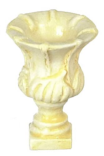 Miniature Ivory Urns for Dollhouse - Tiny Decorative Vases for Miniature Scenes