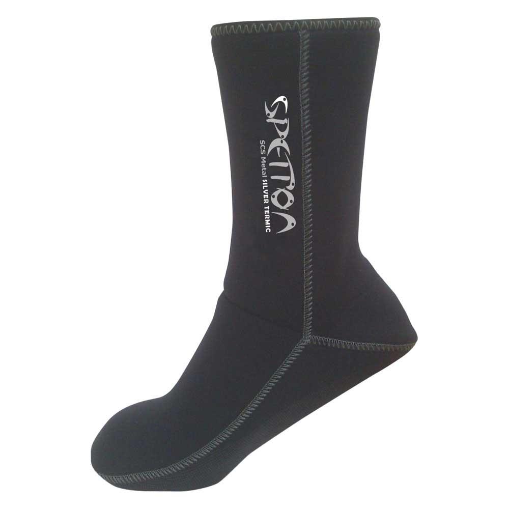 Spetton 7mm Neoprene Socks with Silver Lining - Warm Thermal Waterproof Scuba Diving Socks for Surfing, Kayaking & Winter Sports