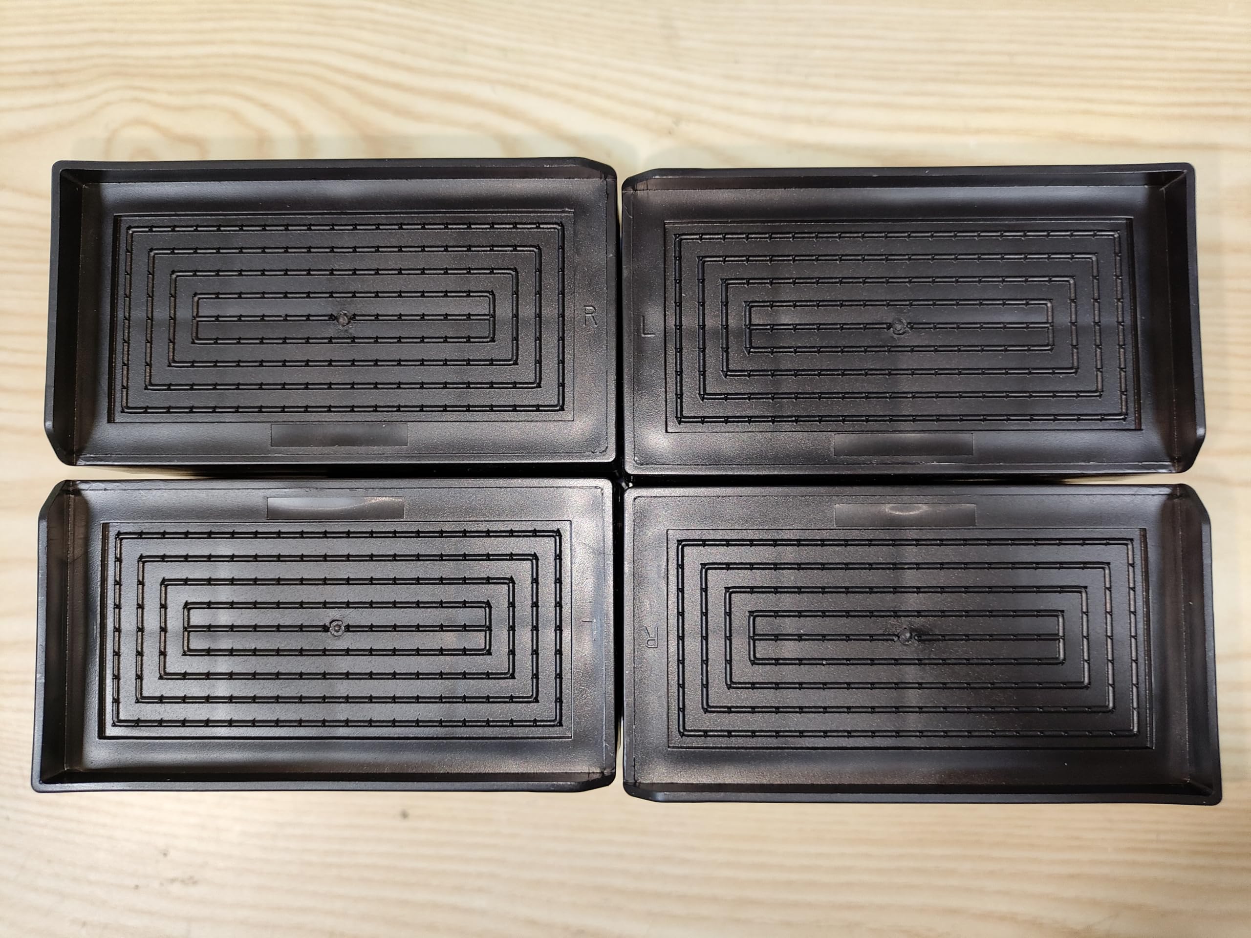 4 Pack Heavy Duty Adjustable Bed Risers - 3 Inch Furniture Risers for Sofa, Couch, Table & Chair - Stackable Space Saving Design with Storage - Supports Up to 1100 lbs (Black) - Perfect for Dorm Rooms, Small Apartments & Home Organization
