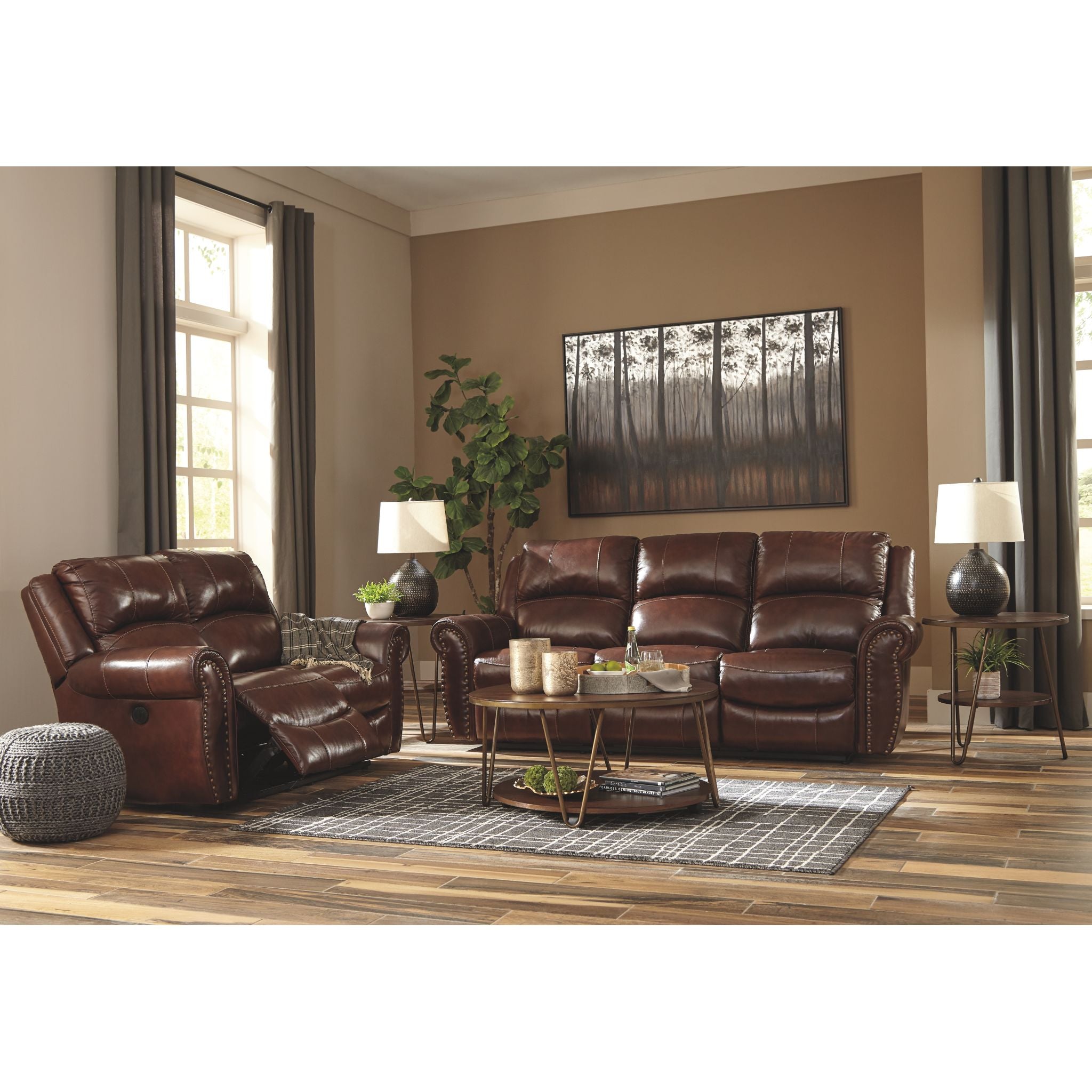 Bingen Power Reclining Loveseat - Electric Adjustable Sofa with Cup Holders & USB Charging - Perfect for Living Room, Home Theater & Small Spaces