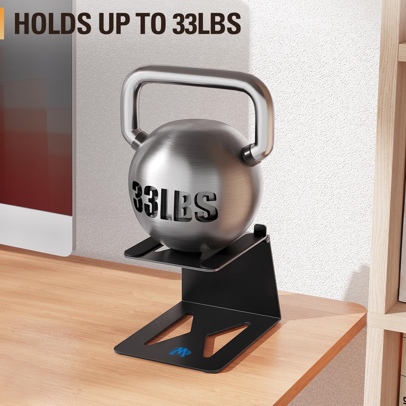 Mounting Dream Desktop Speaker Stands - Set of 2 Studio Monitor Stands with 15° Tilt & Anti-Vibration Pads, Holds up to 33 lbs - Perfect for Bookshelf Speakers, Surround Sound Systems & Home Studio Setups
