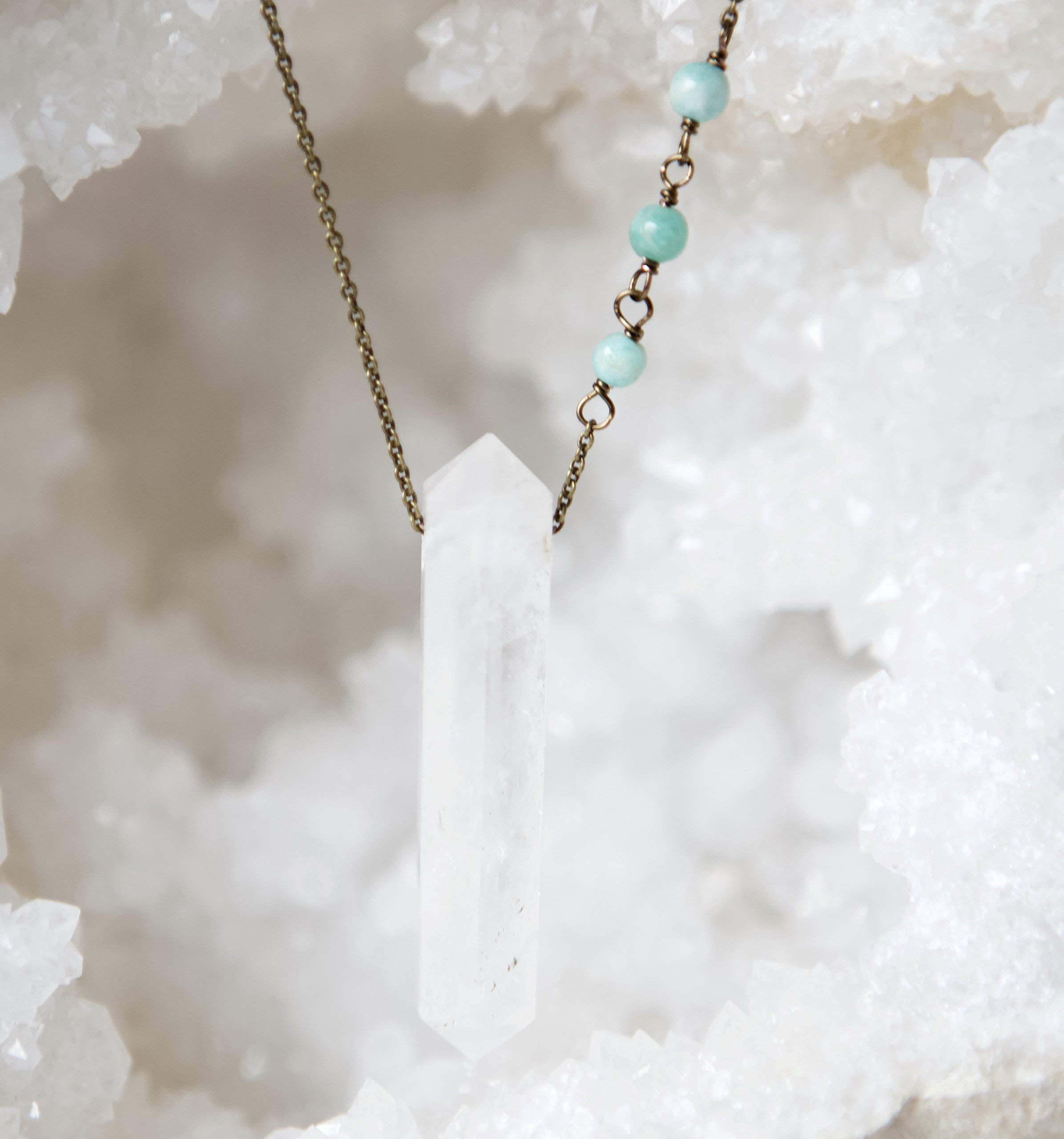 Crystal Quartz Pendant Necklace - 25