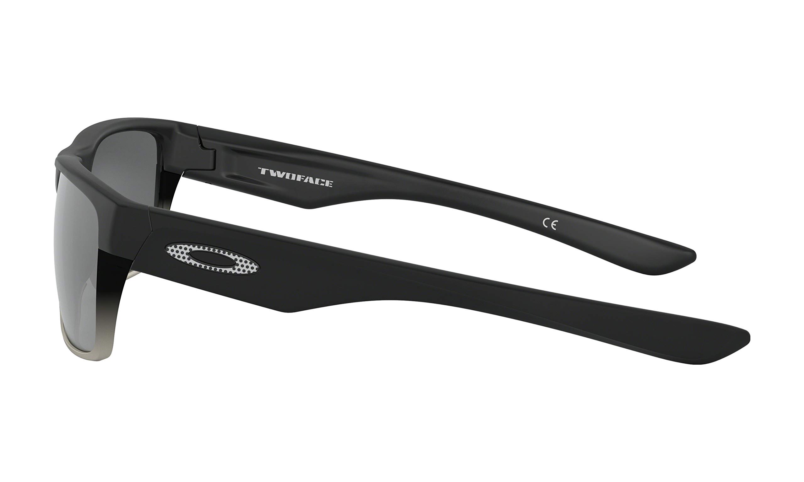 Oakley Twoface Sunglasses - Matte Black Frame with Chrome Iridium Lens - Polarized UV Protection for Men & Women - Perfect for Driving, Running, and Outdoor Sports