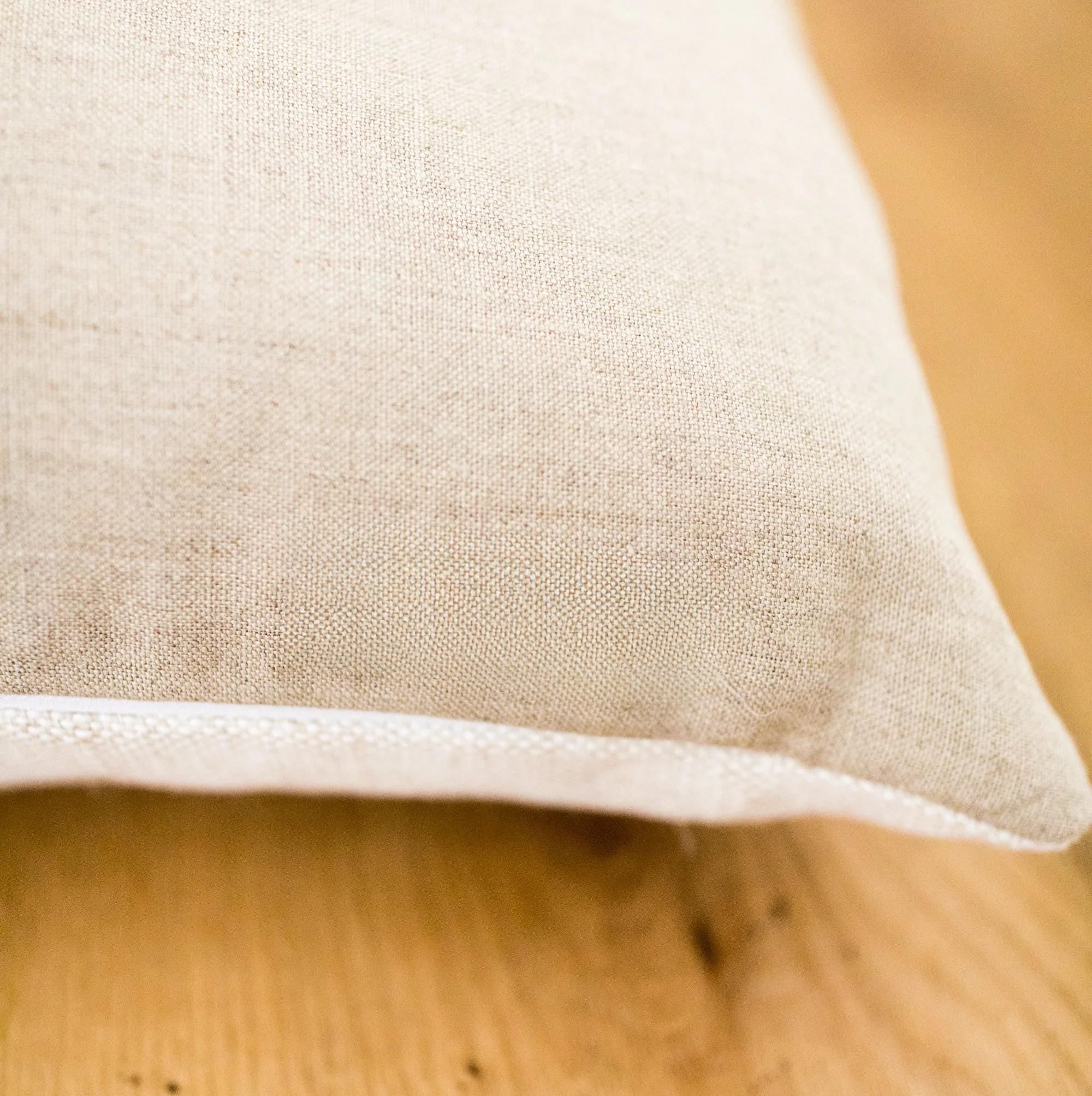 Premium Woodruff Linen Gingham Check Pillow Cover - Stylish Home Decor for Living Room, Bedroom & Sofa - Washable Square Cushion Case for Farmhouse, Cottage & Modern Interior Design