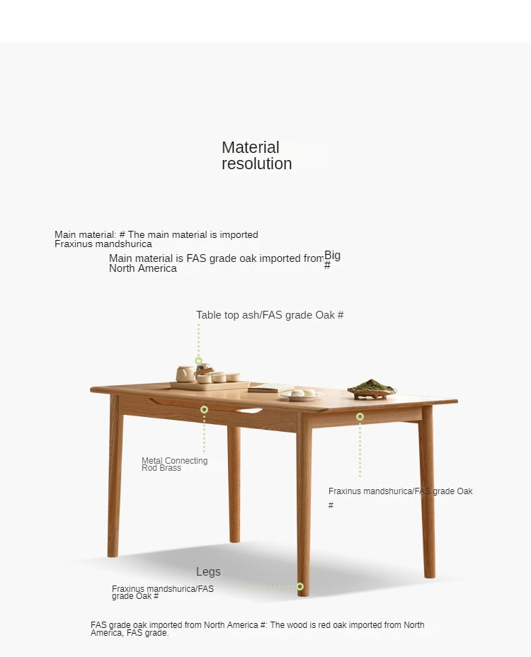 Premium Oak & Ash Solid Wood Tea Maker Set with Integrated Tea Table - Perfect for Home, Office & Zen Tea Ceremonies