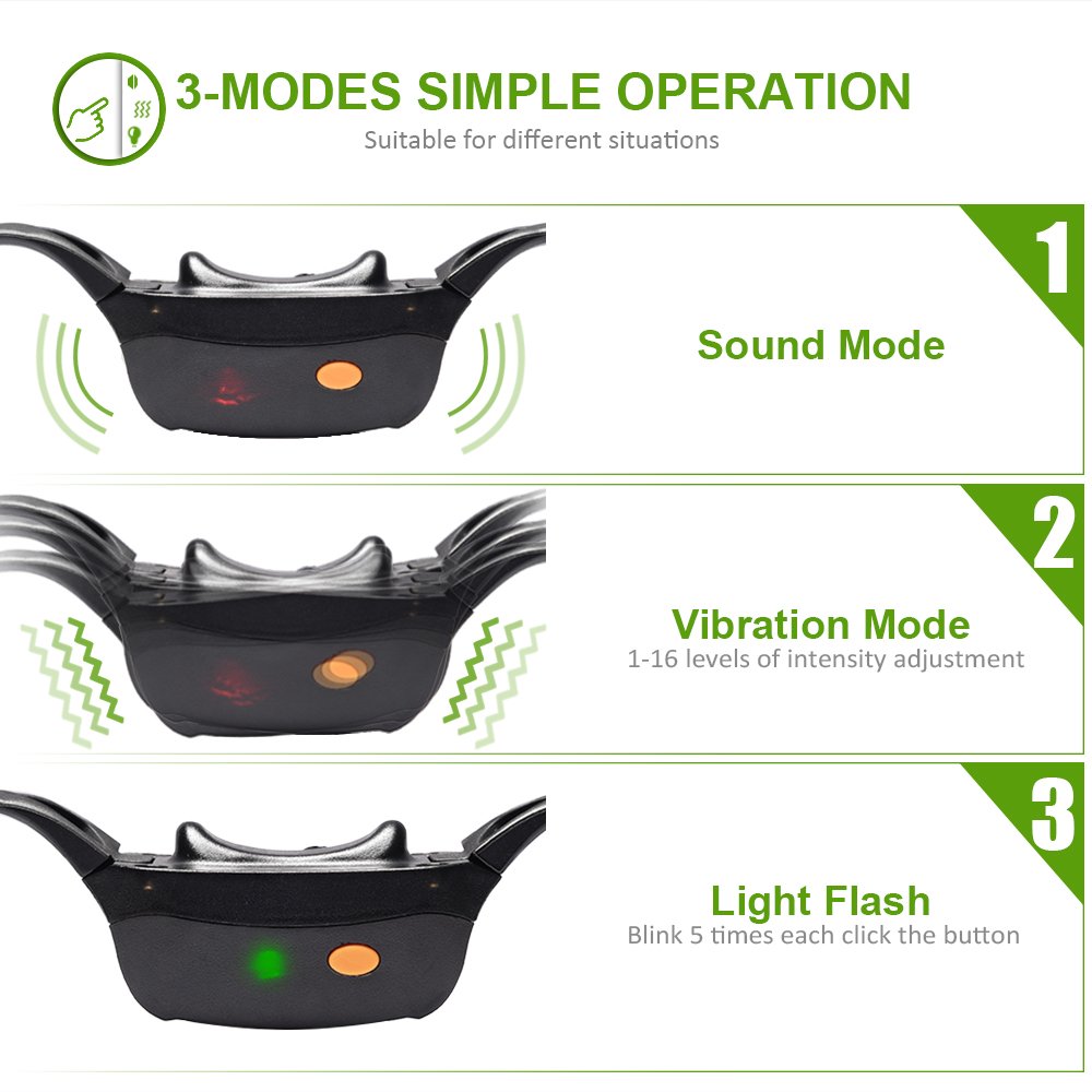 **No Shock Vibration Collar for Dogs - 1980ft Remote, IPX7 Waterproof, Rechargeable Training Collar for Small to Medium Dogs (22-88lbs) - Perfect for Deaf Dogs & Blind Operation - Ideal for Obedience Training, Bark Control & Outdoor Adventures**
