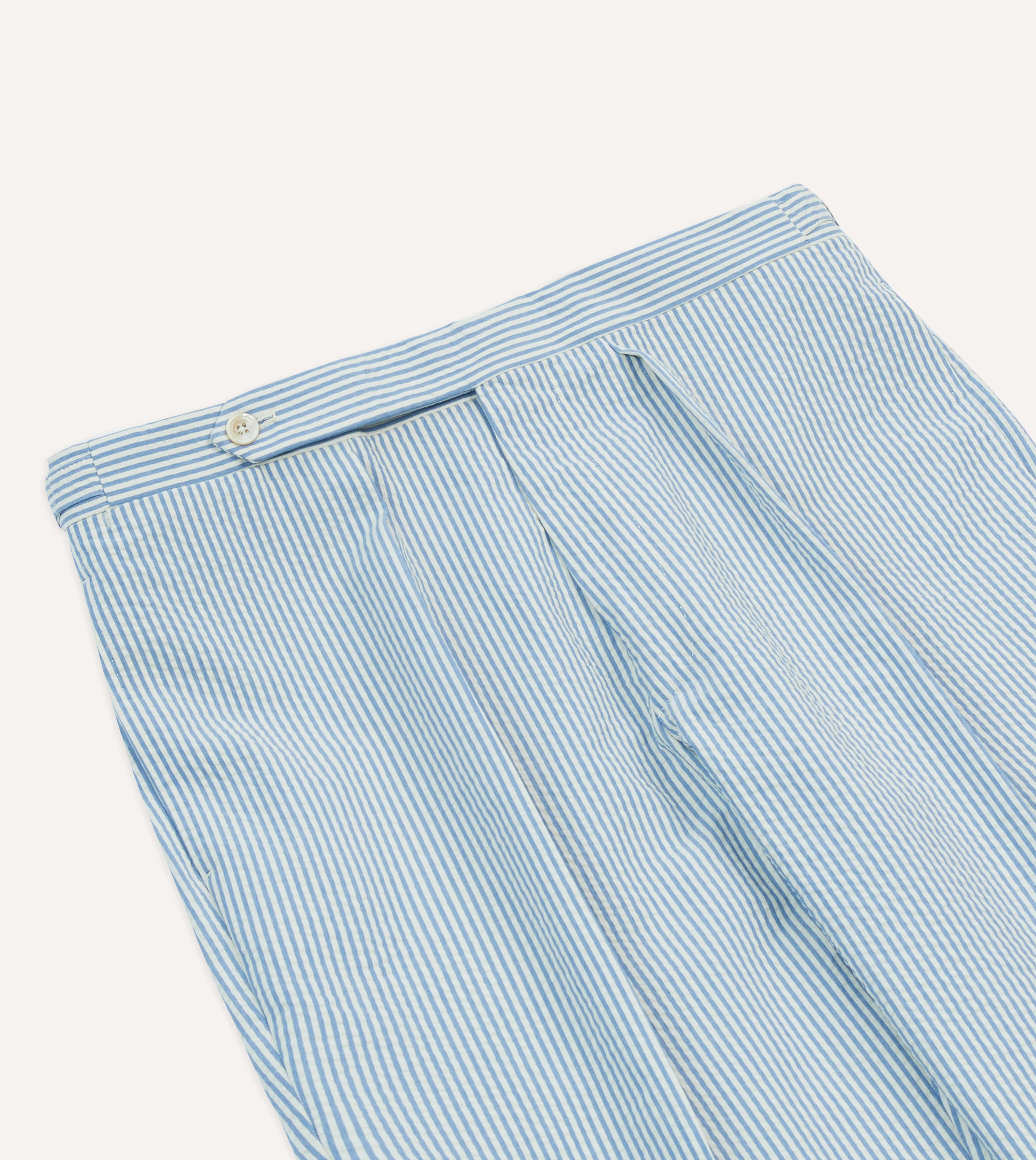 Premium Seersucker Cotton Single Pleat Dress Pants for Men - Breathable Summer Business Casual & Wedding Attire