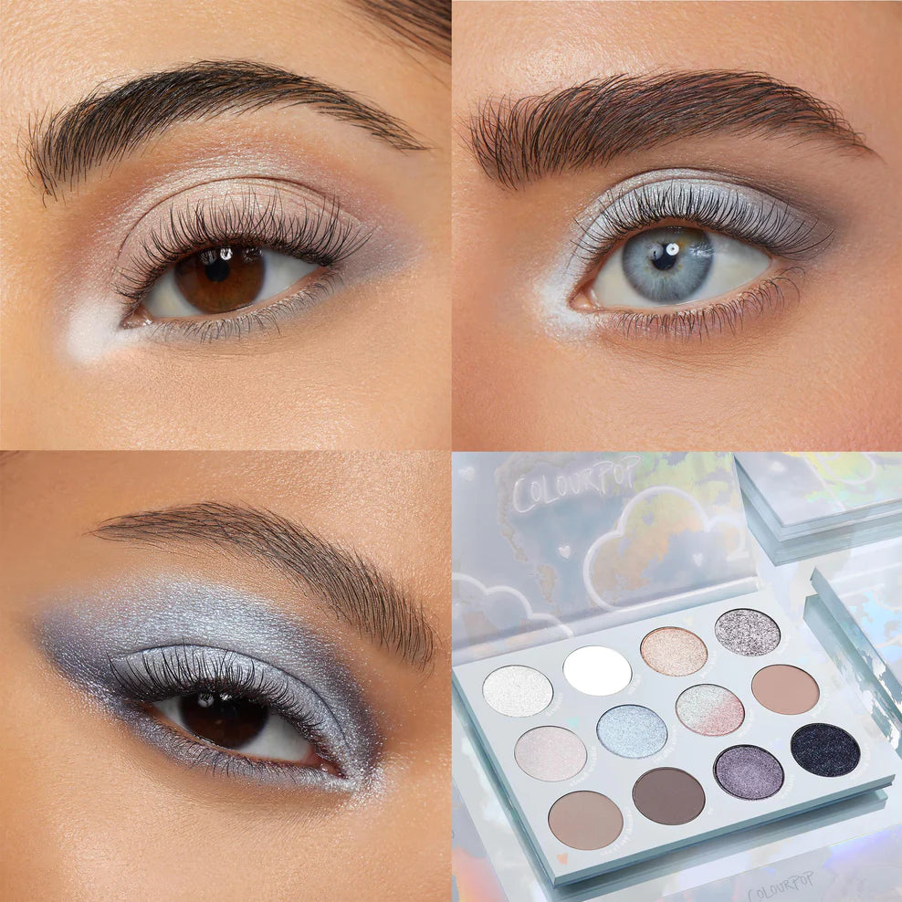 ColourPop Cloud 9 Eyeshadow Palette - 9 Highly Pigmented Matte & Shimmer Shades for Day & Night Makeup Looks | Perfect for Professional Makeup Artists & Beginners | Ideal for Parties, Weddings & Everyday Wear