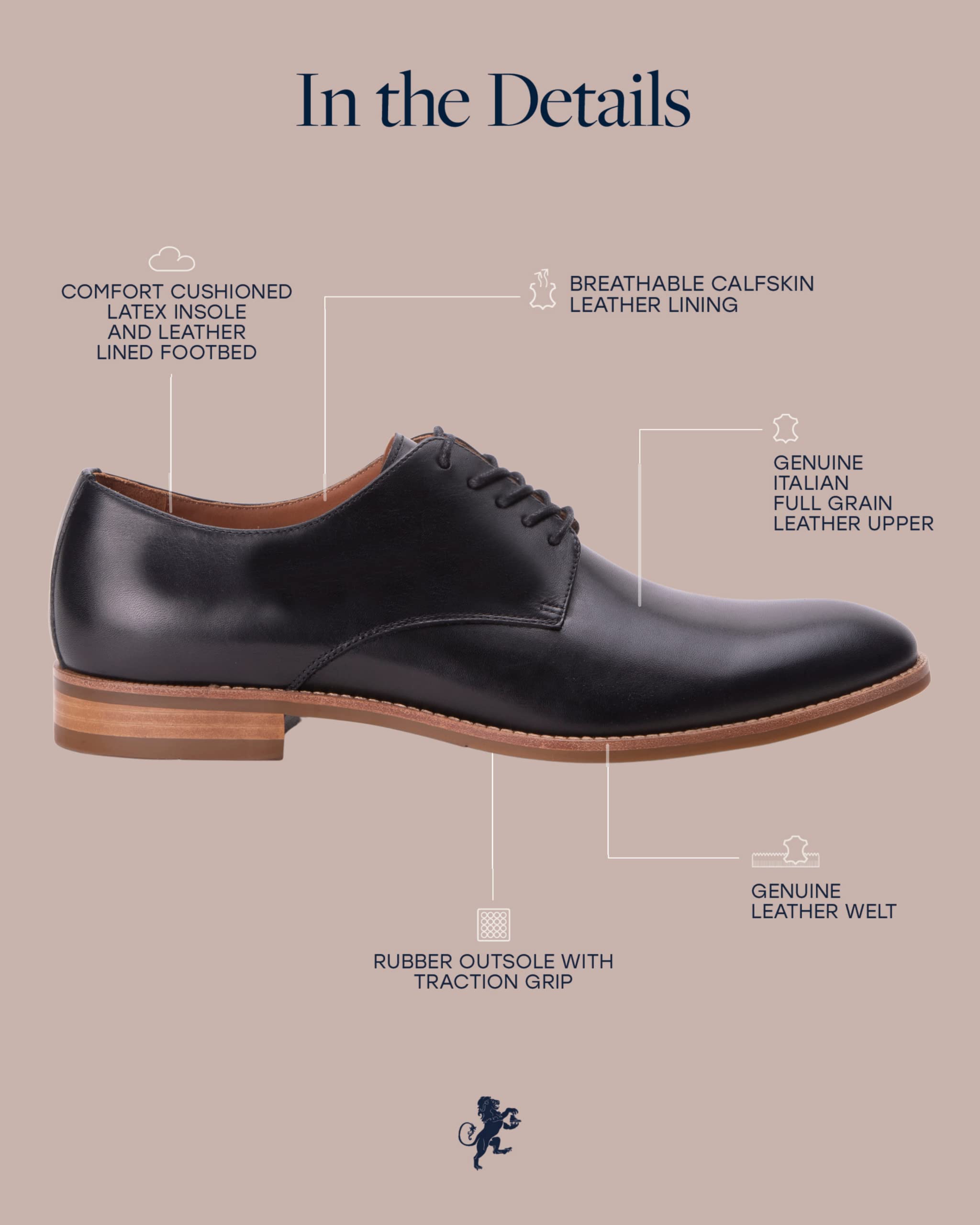 Dunross & Sons Men's Dress Shoes - Black & Brown Oxford & Derby Business Shoes for Formal & Professional Occasions