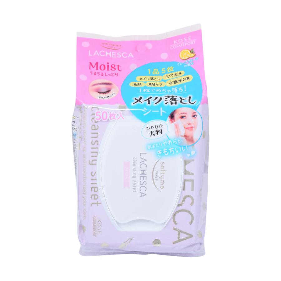 LACHESCA Moisturizing Makeup Remover Wipes - 50 Count | Gentle Cleansing for Face & Eyes | Perfect for Travel, Gym & Daily Skincare Routine