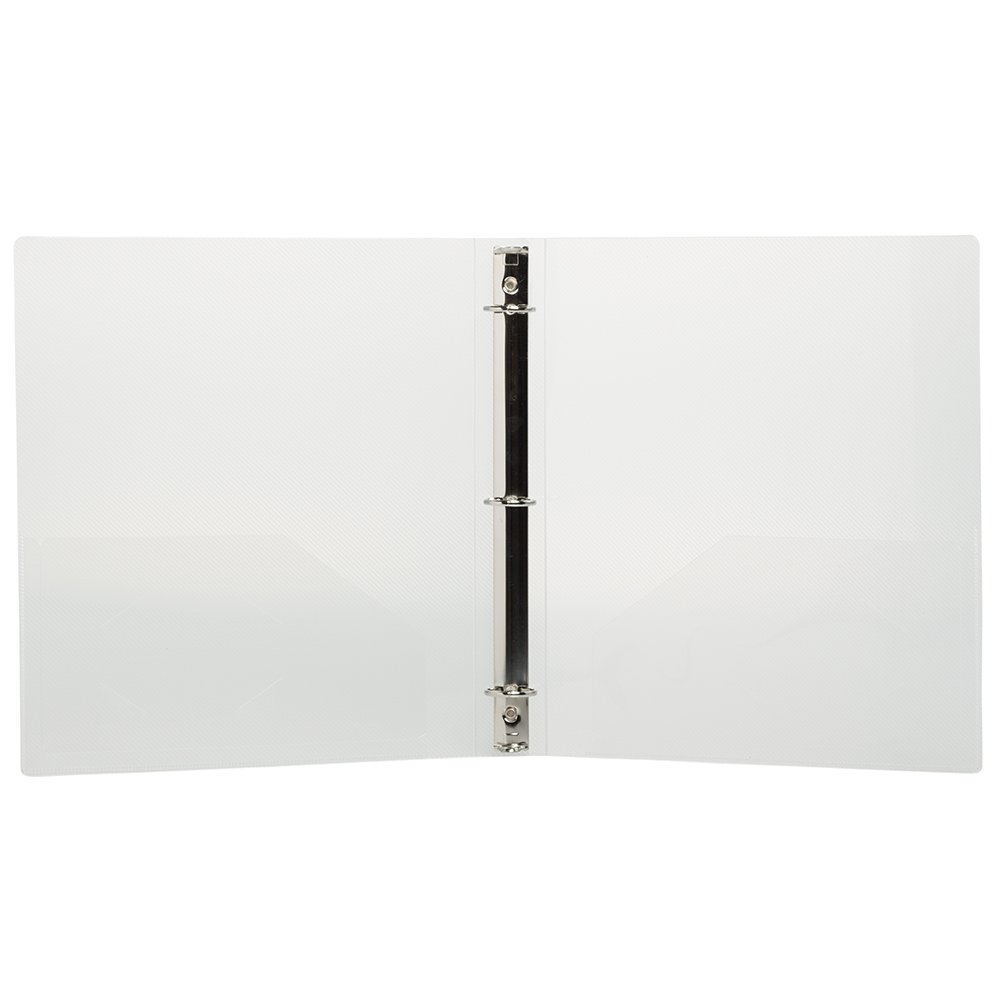 JAM PAPER 1 Inch Clear Plastic 3-Ring Binders - 24 Pack Bulk for School, Office & Home Organization | Durable Presentation Binders for Reports, Projects & Document Storage