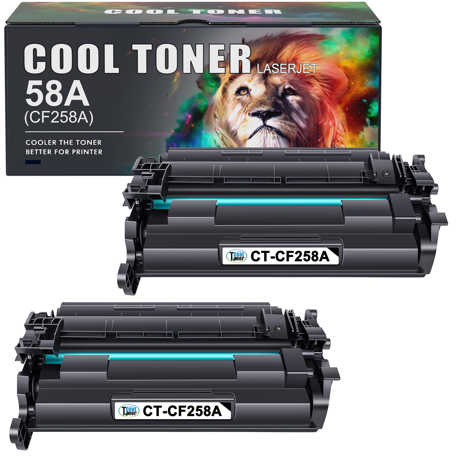 Original Title: Cool Toner 58A CF258A Black Toner Cartridge Replacement for HP 58A CF258A Toner for HP Laserjet Pro M404n M404dn MFP M428fdw M428fdn M428dw Printer Ink 2-Pack    Optimized Title:   **HP 58A CF258A Black Toner Cartridge Replacement (2-Pack) - Compatible with HP LaserJet Pro M404n, M404dn, M428fdw, M428fdn, M428dw Printers - High-Yield Printing for Office & Home Use**