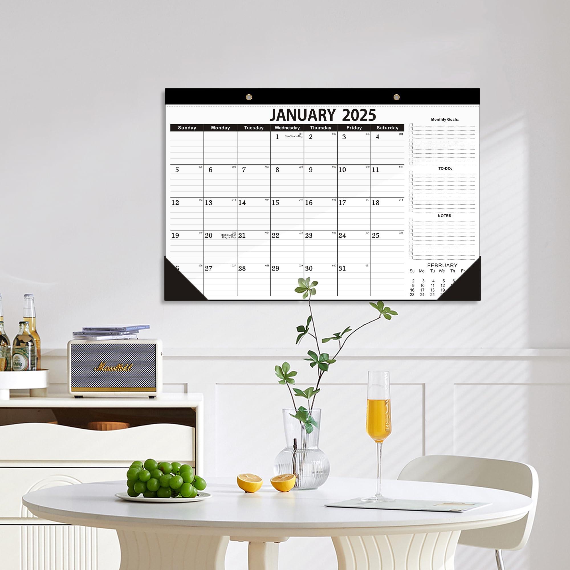 2025-2026 18-Month Large Desk Calendar (17