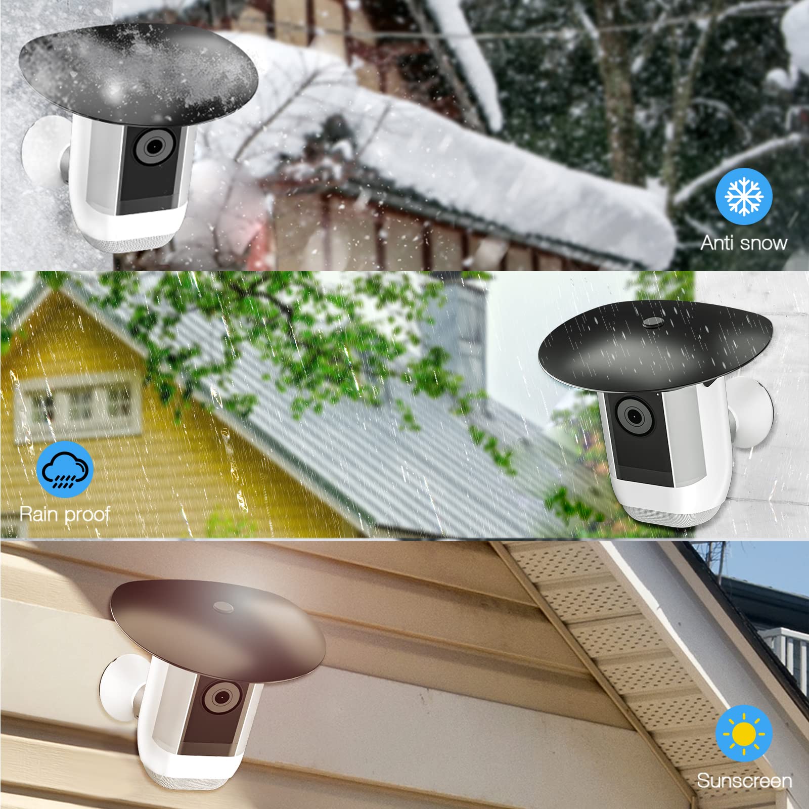 HOLACA Sun Rain Shade Camera Cover for Spotlight Camera Pro - UV Resistant Protective Shield - Easy Installation for Outdoor Photography & Surveillance