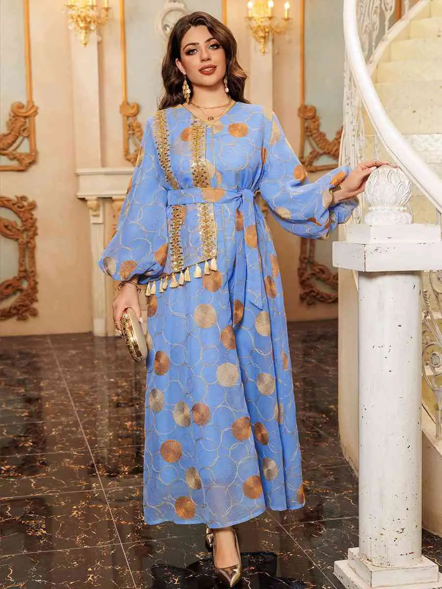 Elegant Eid Embroidery Mesh Caftan Dress for Women - Breathable Floral Lace Kaftan for Special Occasions & Summer Parties - Perfect for Eid Celebrations, Weddings, and Beach Vacations