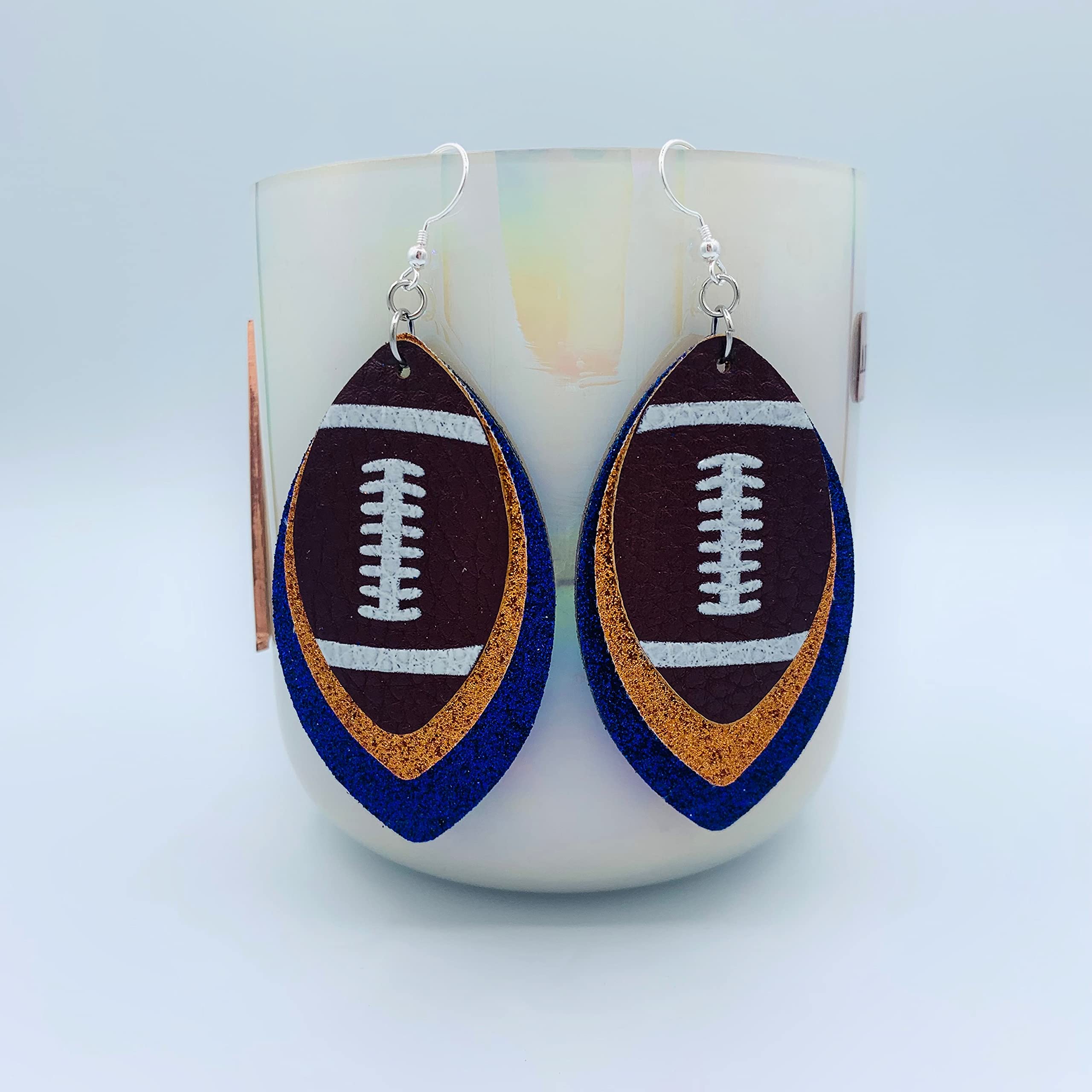 Women's Football Earrings - Set of 2 - Soccer Jewelry Accessories for Women - Perfect for Game Day, Sports Fans & Football Lovers - Gift Idea for Her