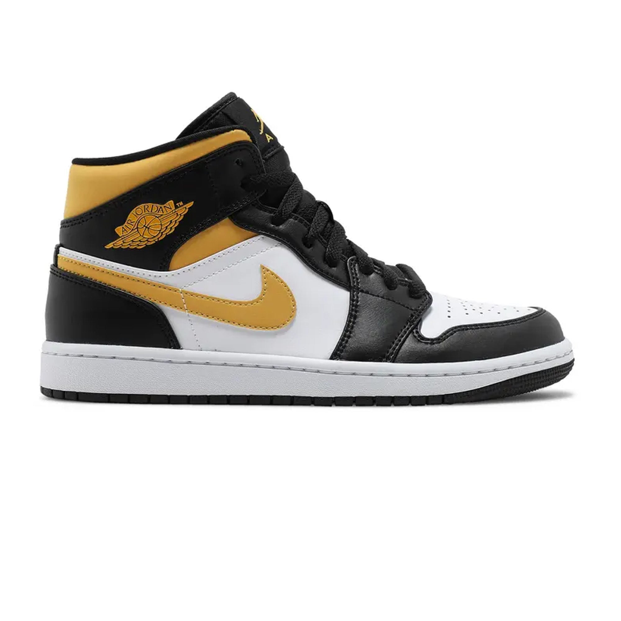 Air Jordan 1 Mid 'White Pollen Black' Men's Basketball Shoes - Stylish Sneakers for Casual Wear, Street Fashion & Sports Performance