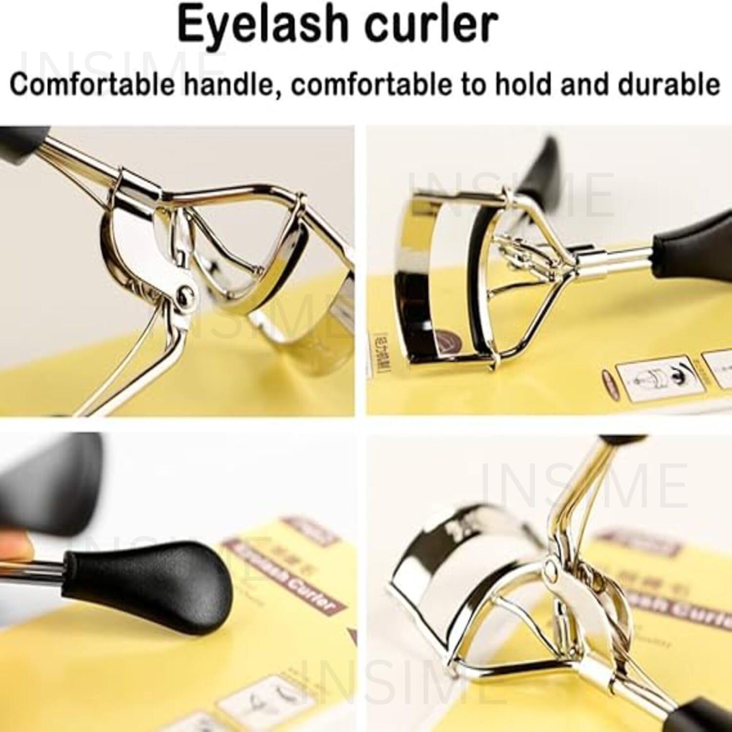 INSIME Pro Eyelash Curler for Women - Strong, Pinch-Free, Non-Slip Lash Curler Tool for Voluminous, Eye-Opening Curls | Perfect for Daily Makeup, Special Occasions & Professional Use