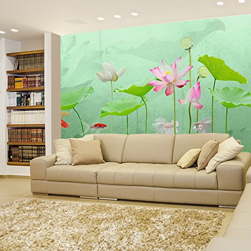 Water Lilies With Gold Fish