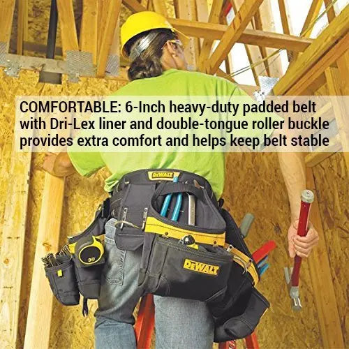DEWALT DG5650 31-Pocket Professional Carpenter's Apron - Heavy Duty Tool Belt for Woodworking, Construction & DIY Projects - Perfect for Carpenters, Contractors and Home Improvement