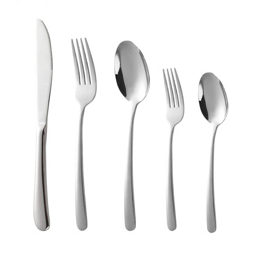 Premium Marina Silverware Set - 24-Piece Stainless Steel Flatware Set for 6, Elegant Dinnerware Cutlery with Knives, Forks, Spoons - Perfect for Dining, Parties, Weddings & Gifts
