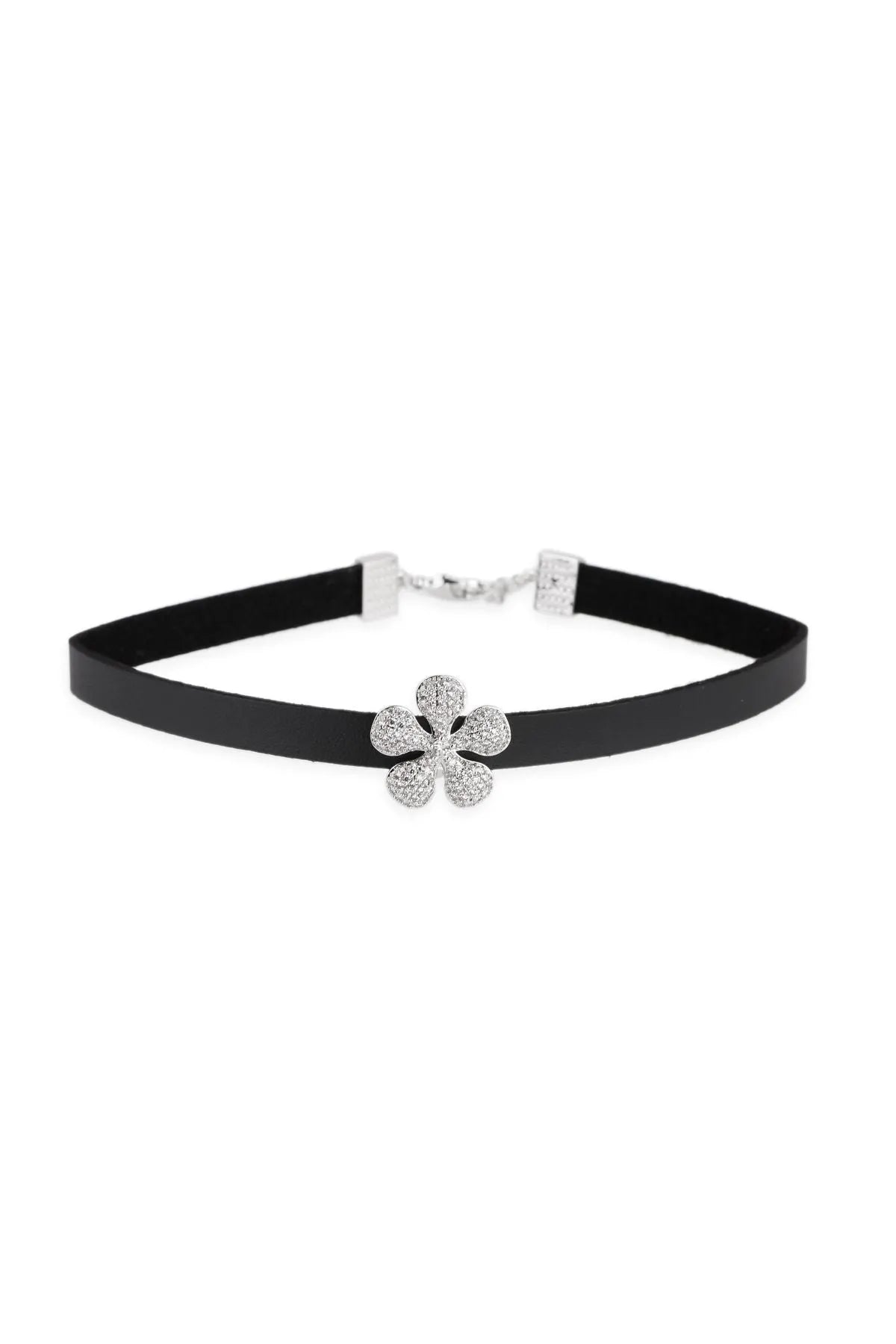 Elegant Crystal Flower Charm Choker Necklace for Women - Dainty Bohemian Jewelry for Parties, Weddings & Date Nights