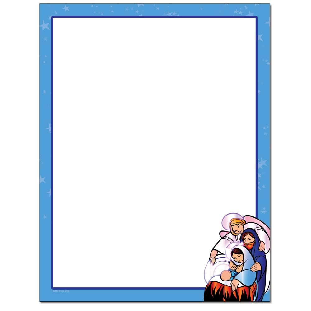 Nativity Letterhead Laser & Inkjet Printer Paper - 100 Sheets Premium Quality for Christmas Cards, Holiday Letters & Church Bulletins